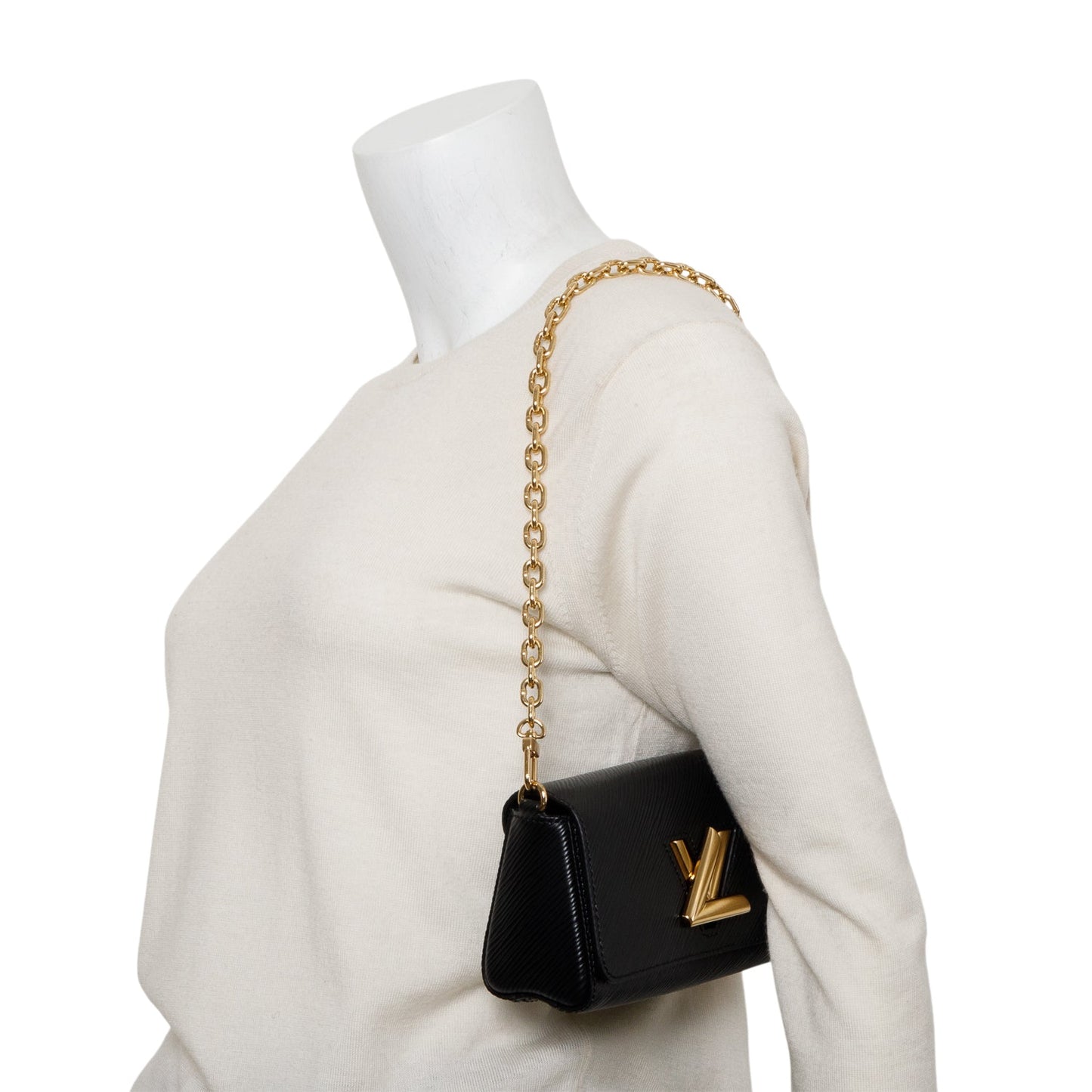 Louis Vuitton Black Epi Leather Twist West Pochette Bag