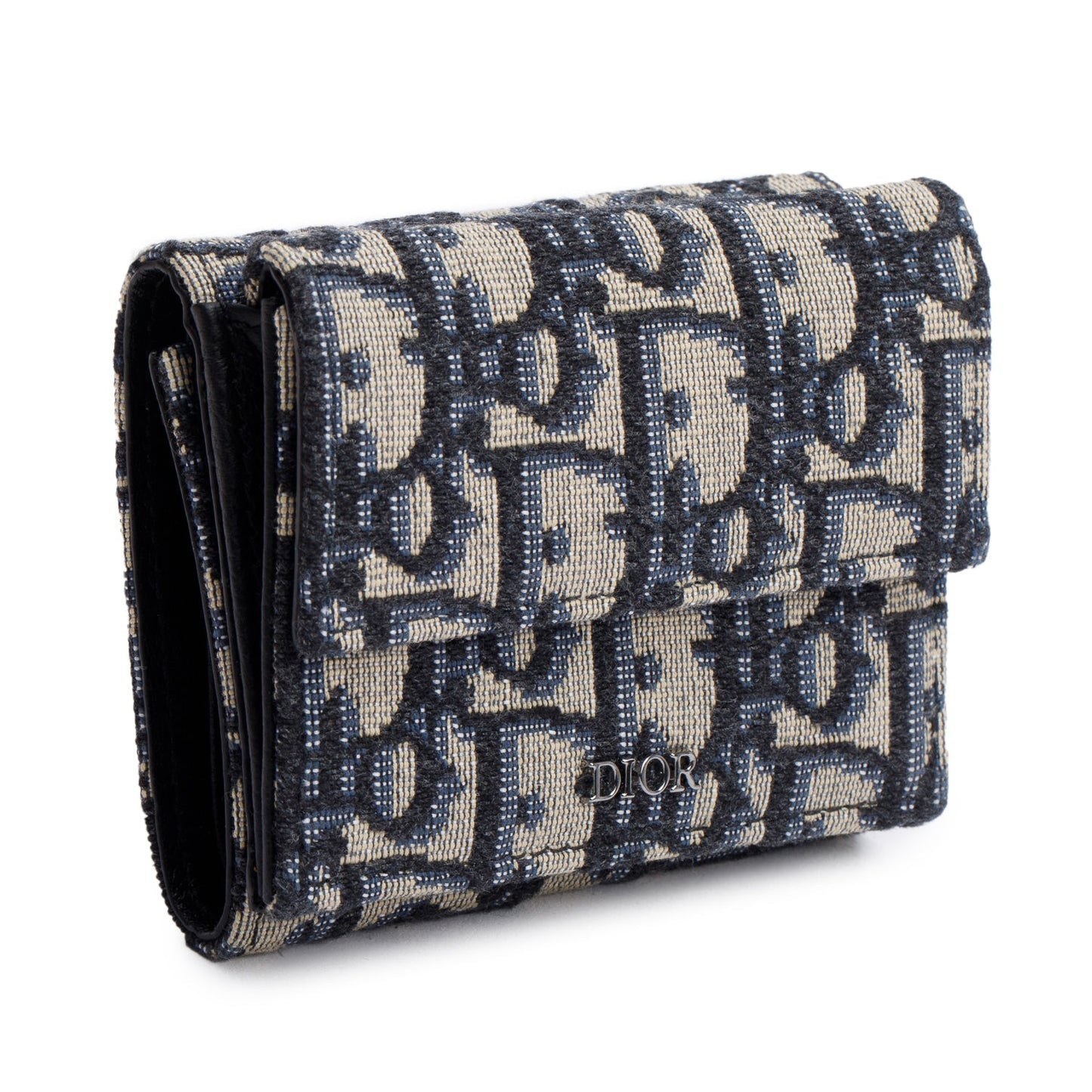 Christian Dior 2020 Oblique Jacquard Trifold Compact Wallet
