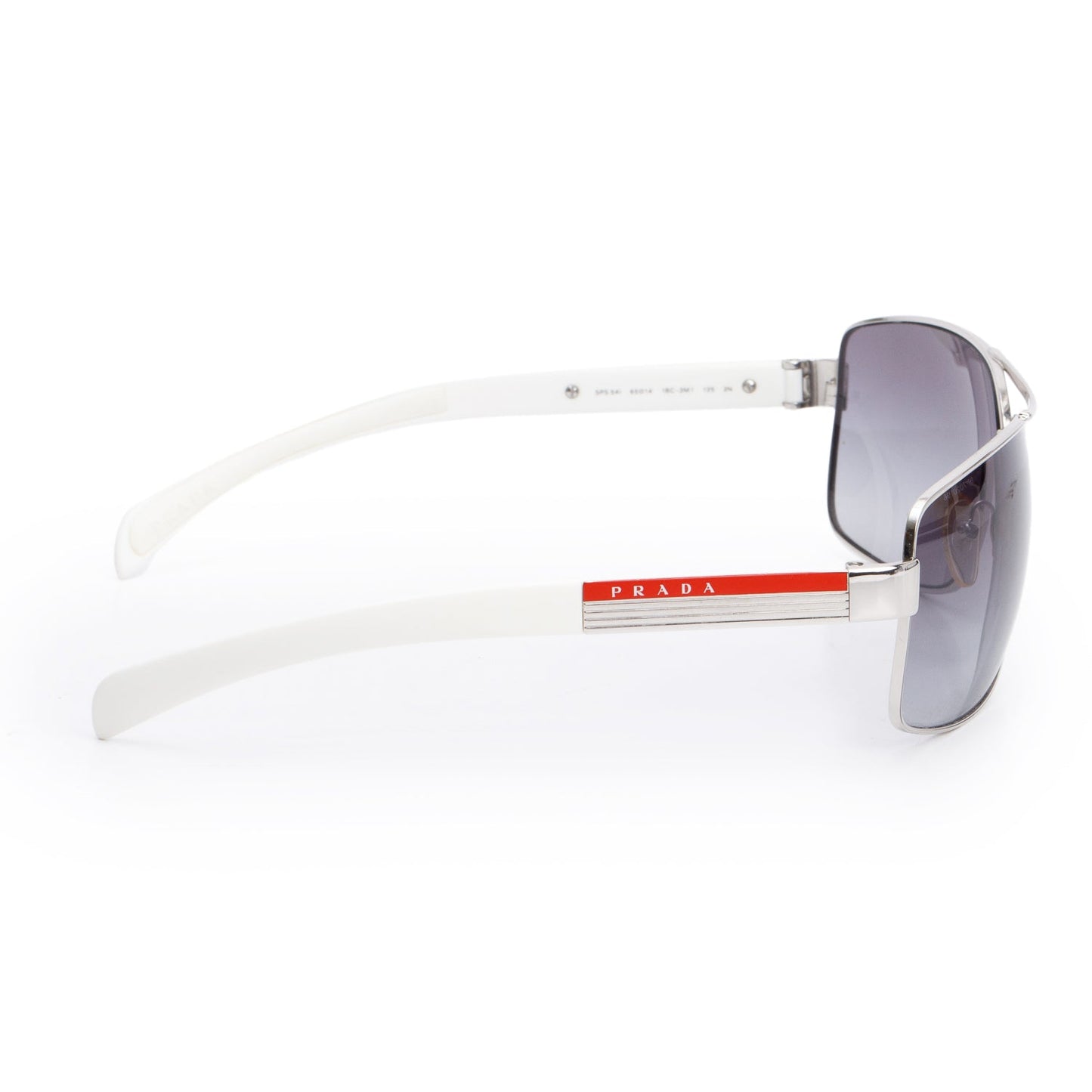 Prada SPS 54I White Linea Rossa Aviator Sunglasses