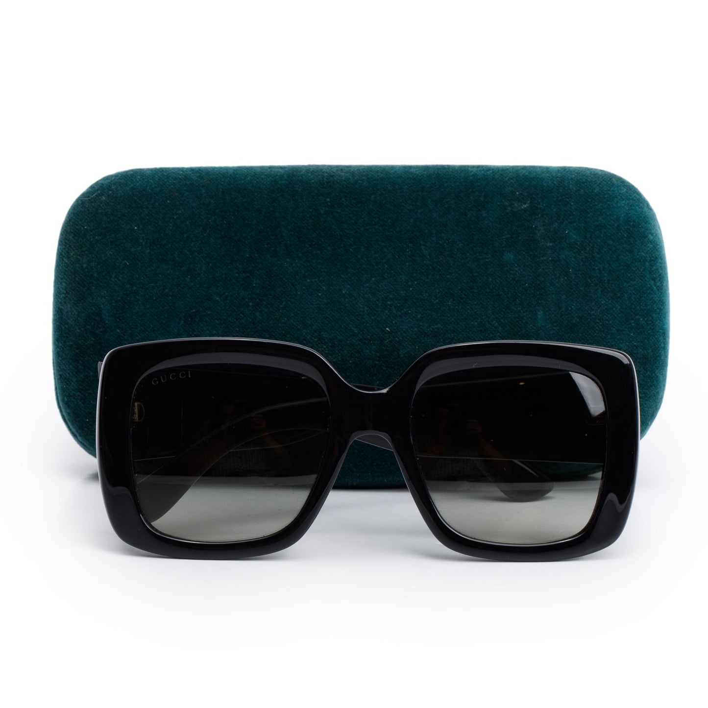 Gucci GG0141S Black Acetate GG Logo Square Frame Sunglasses