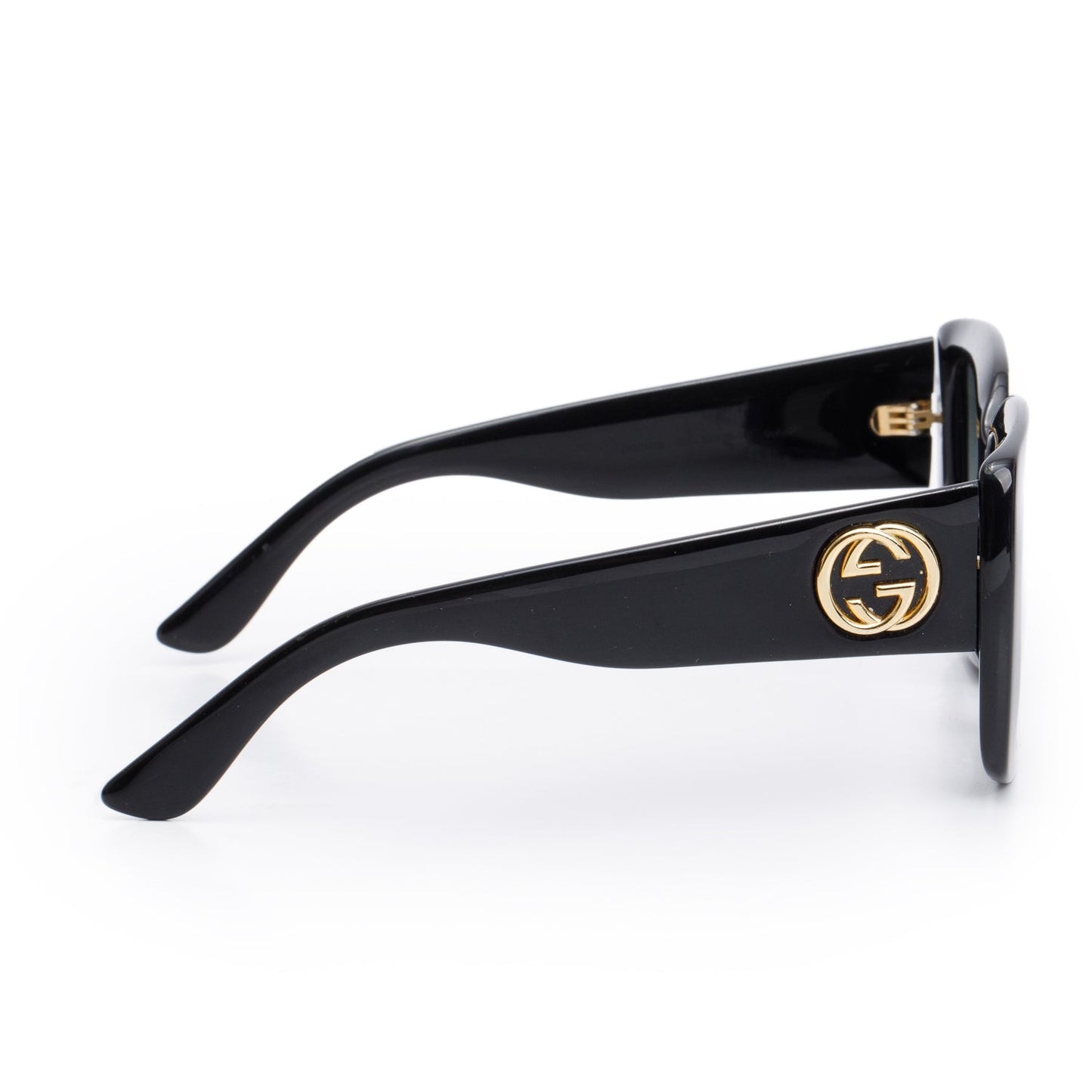 Gucci GG0141S Black Acetate GG Logo Square Frame Sunglasses
