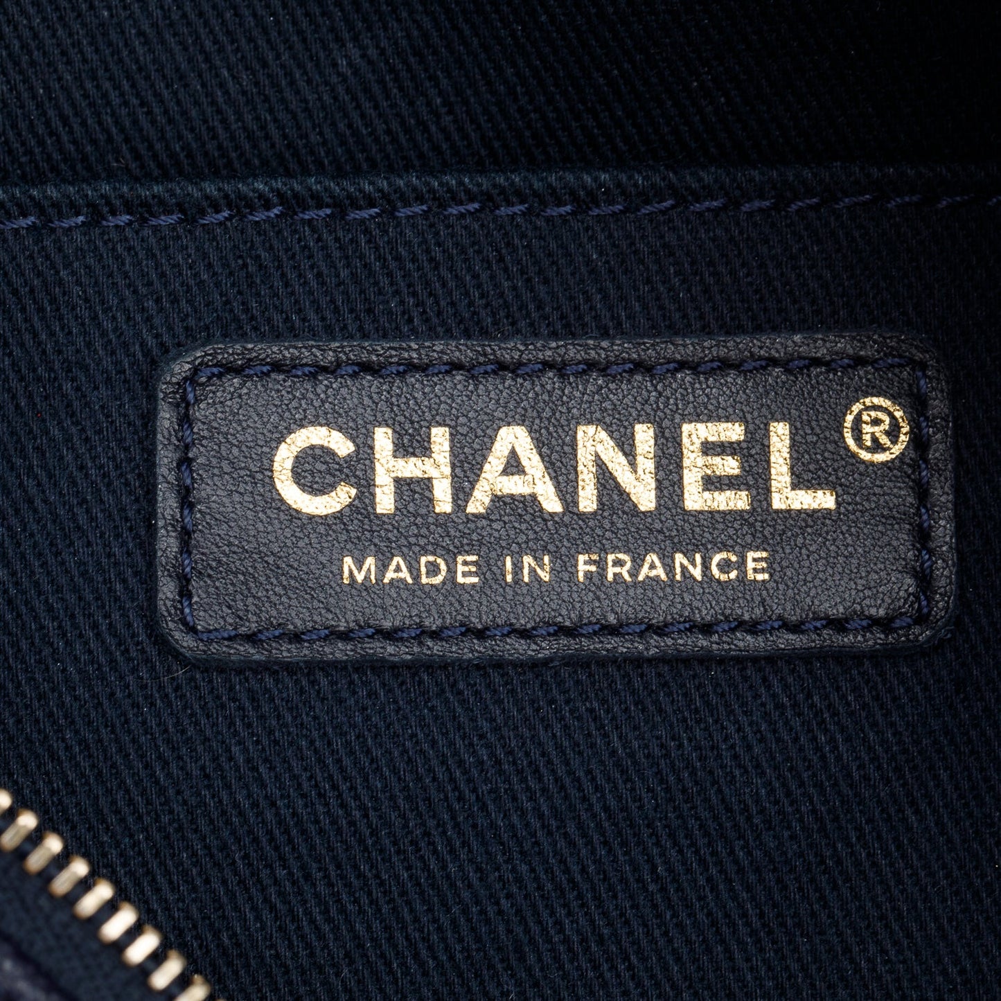 Chanel Navy Calfskin Leather Quilted Banane Waist Bag