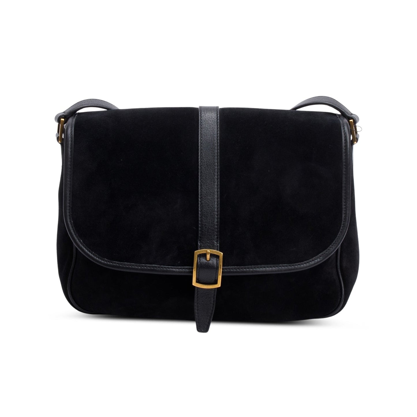 Saint Laurent Black Suede Medium Sorbonne Crossbody Bag