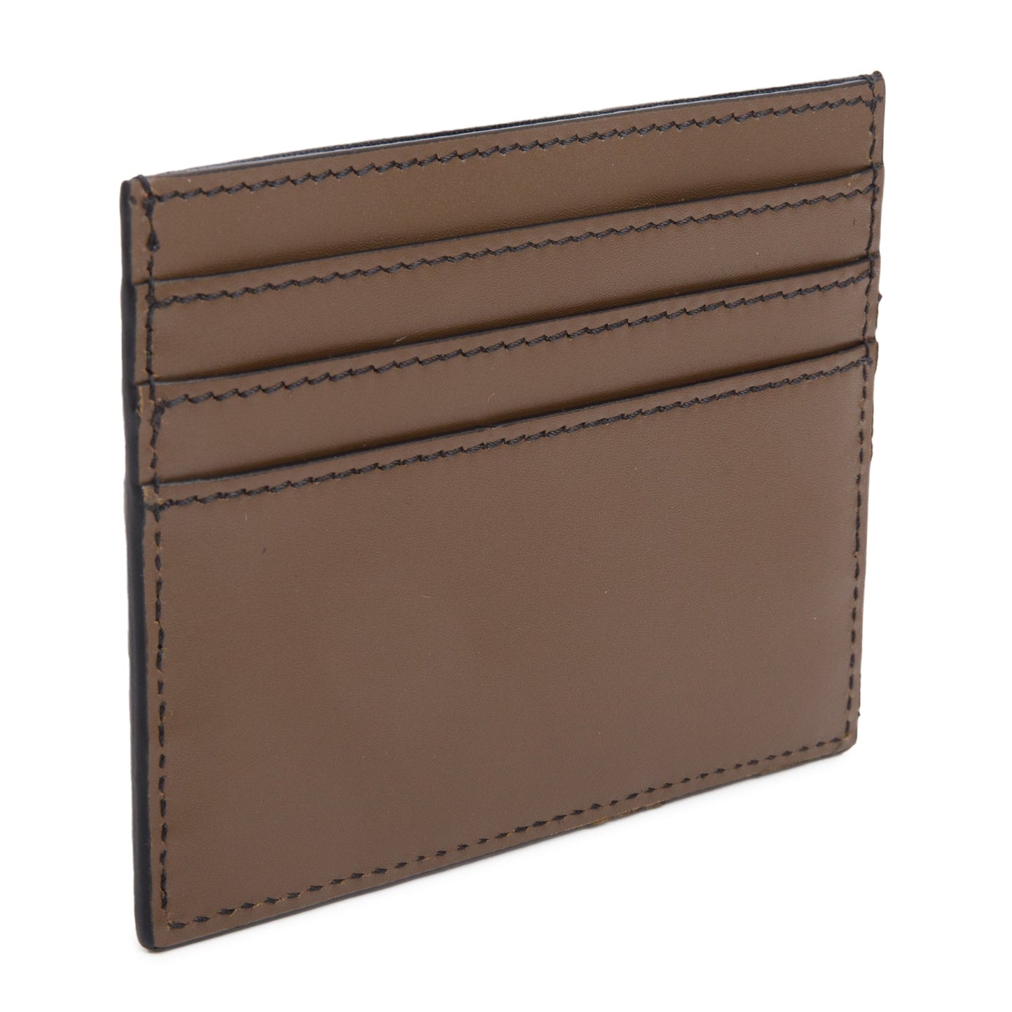 Fendi Brown FF Embossed Leather Card Holder