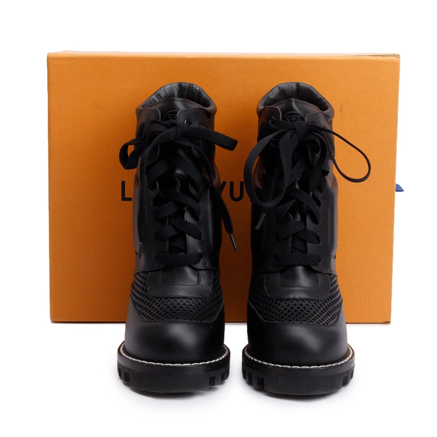 Louis Vuitton Black Digital Gate Ankle Boots, Size 38