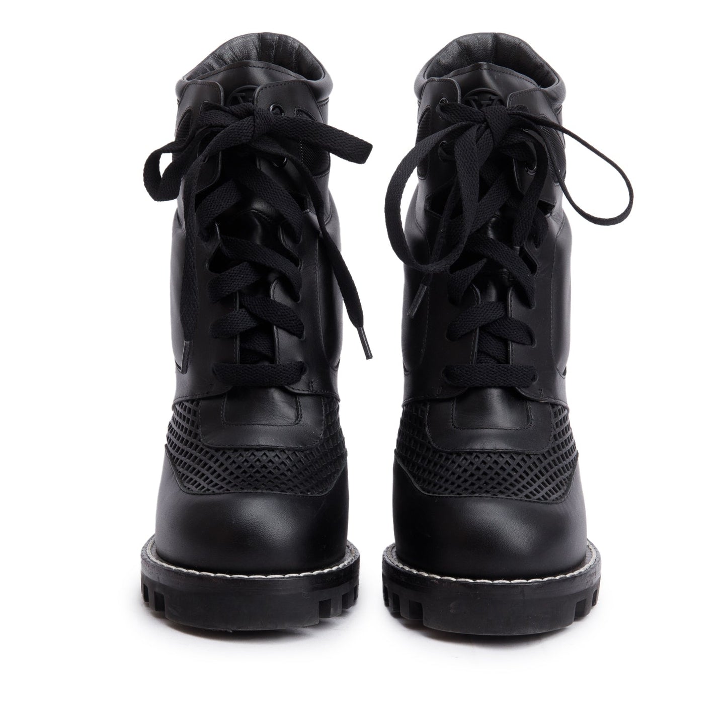Louis Vuitton Black Digital Gate Ankle Boots, Size 38