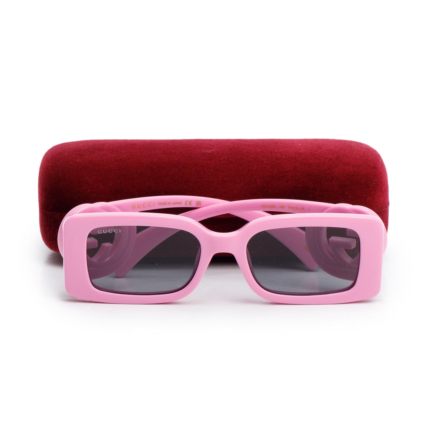 Gucci GG1325S Pink Interlocking GG Rectangle Sunglasses