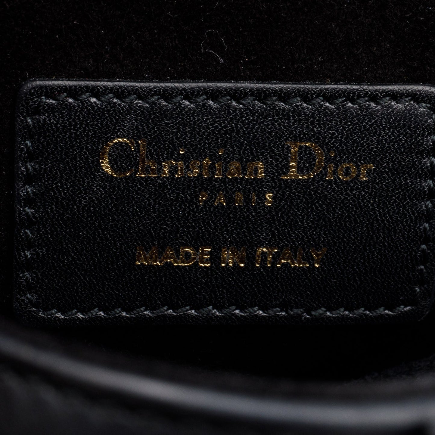 Christian Dior Black Smooth Leather Mini Saddle Bag
