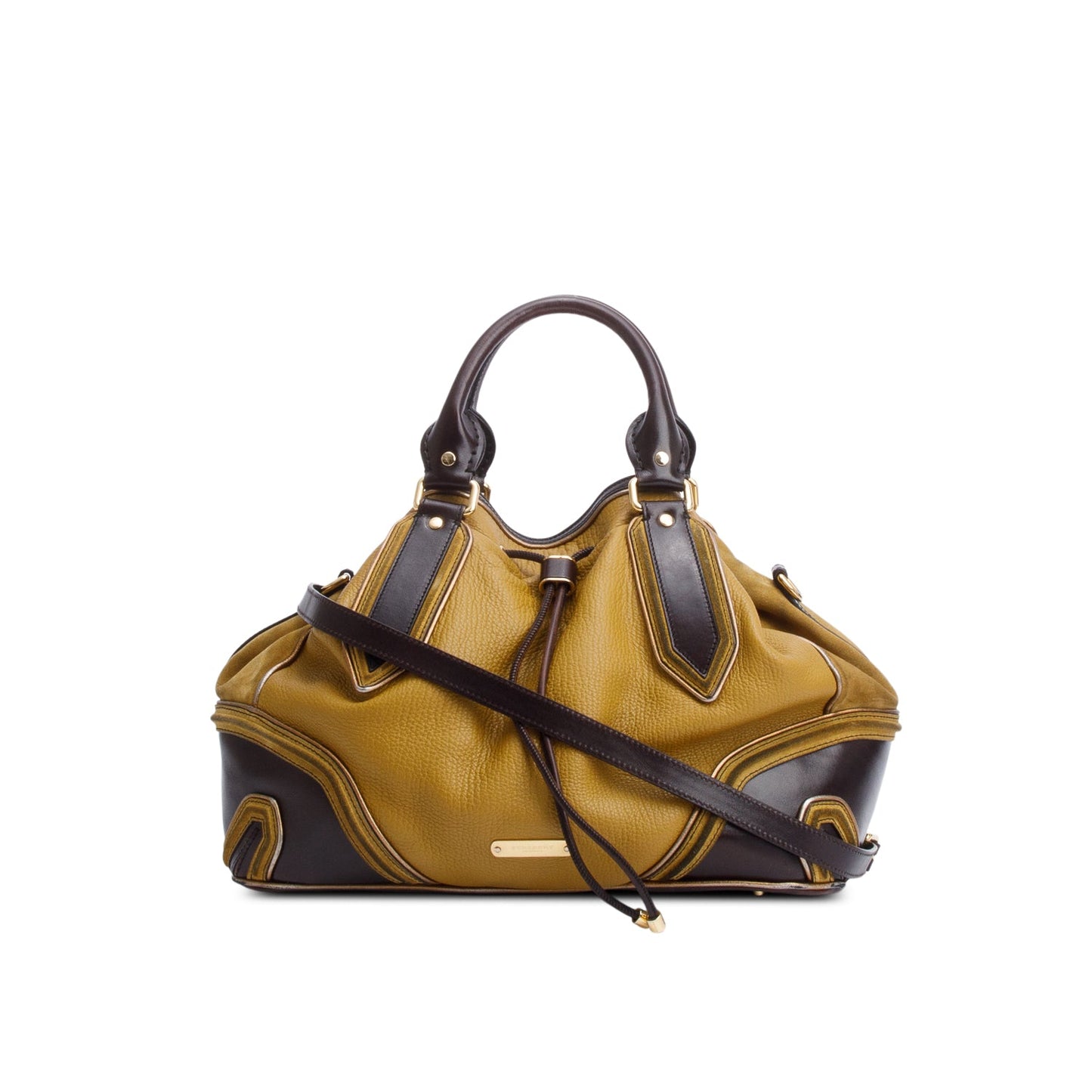 Burberry Prorsum Beige/Brown Calfskin Leather/Suede Earlsburn Mixed Media Tote Bag