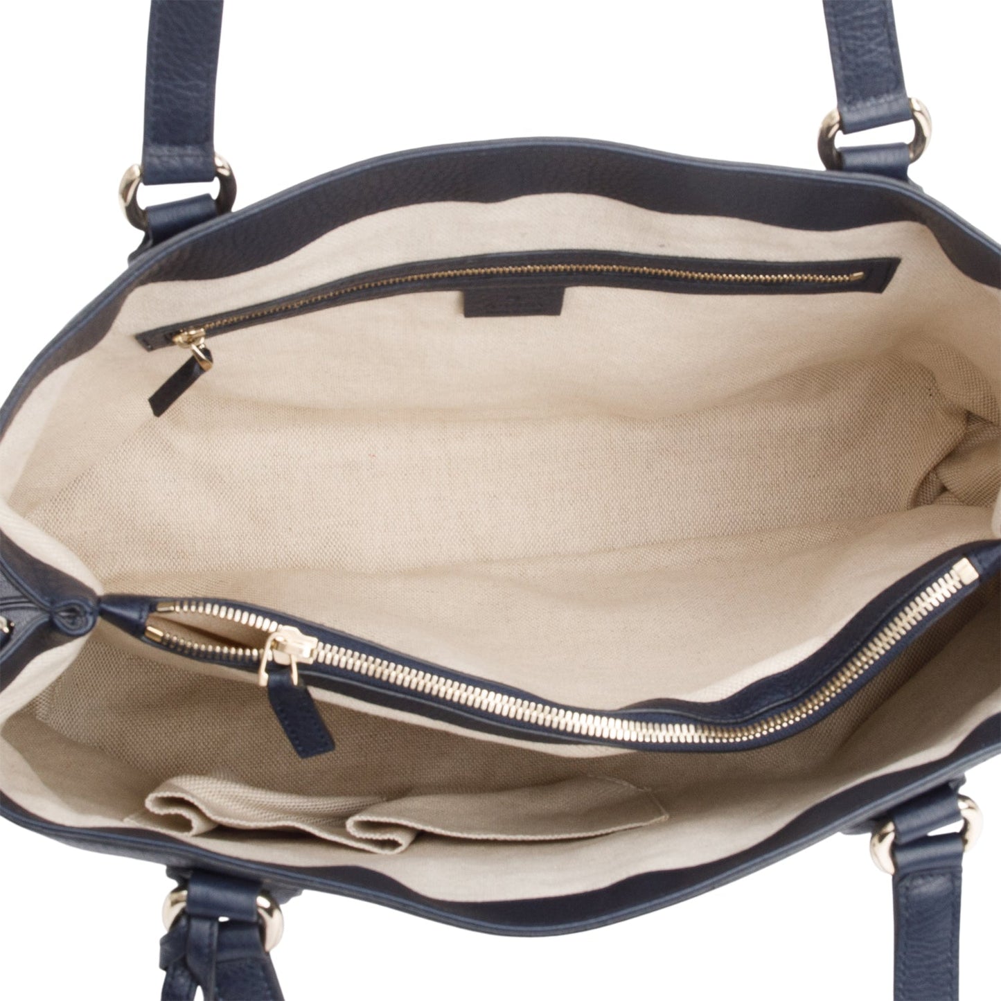 Gucci Navy Grained Leather Medium Soho Working Tote