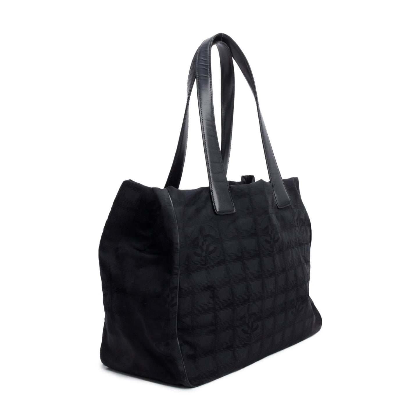 Chanel Black Canvas Travel Ligne Tote