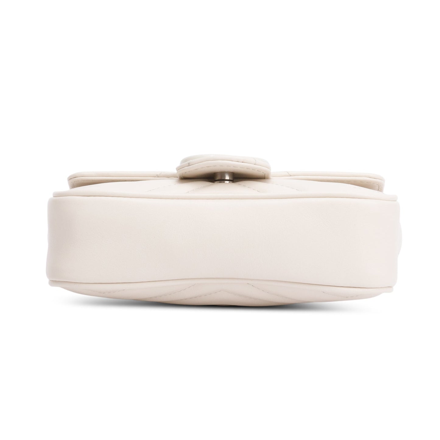 Gucci White GG Marmont Matelasse Monochrome Belt Bag