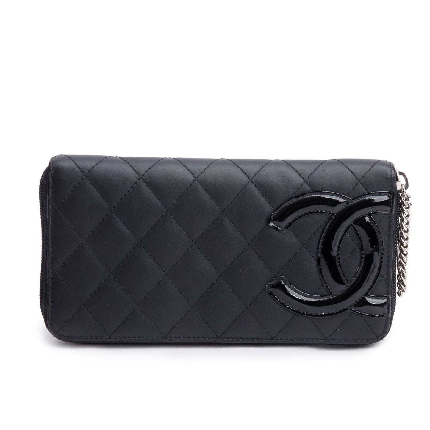Chanel Black Calfskin Leather Cambon Yen Wallet