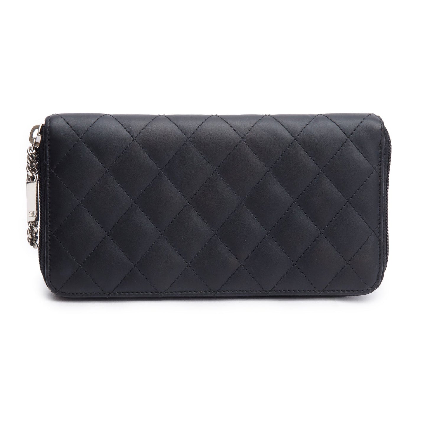 Chanel Black Calfskin Leather Cambon Yen Wallet