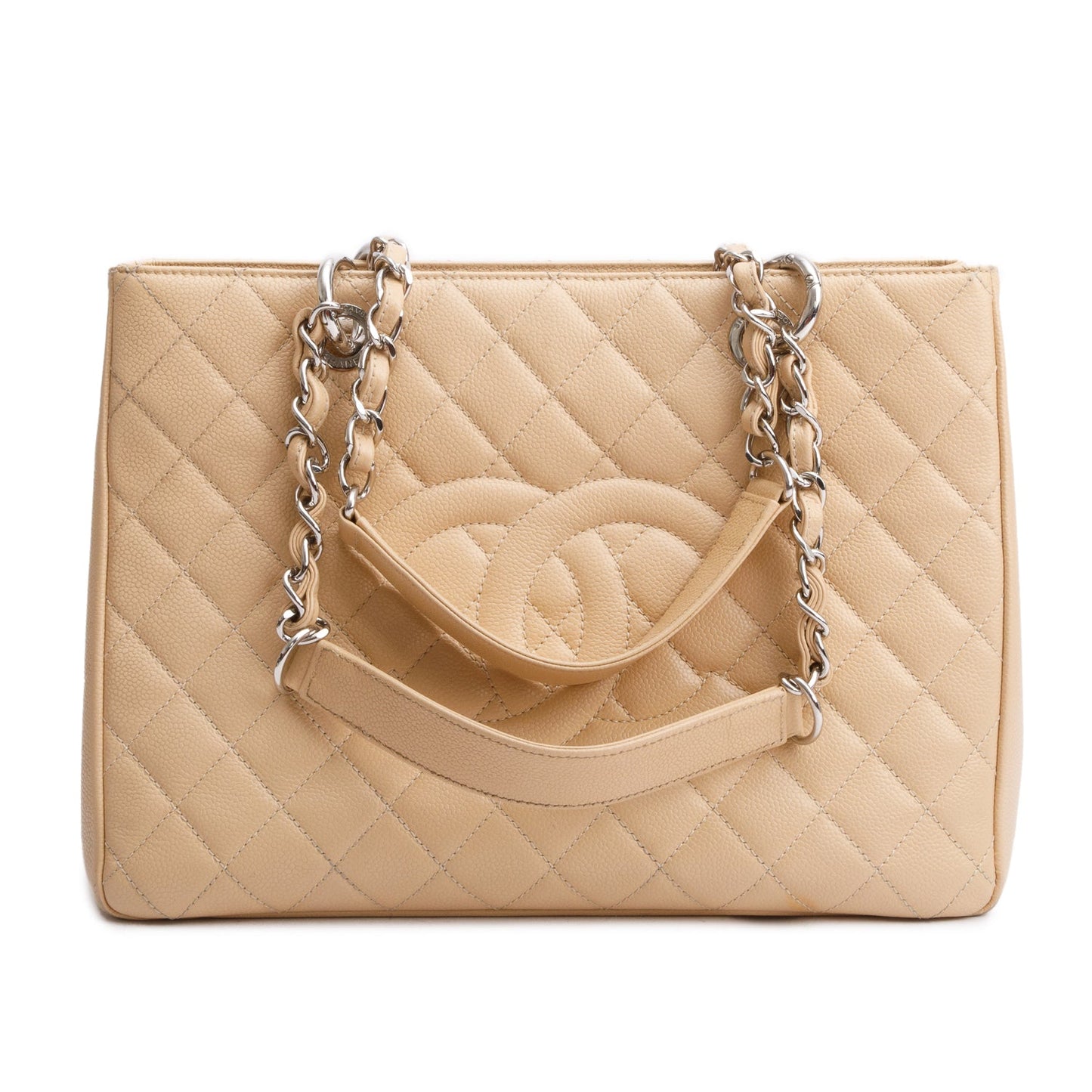 Chanel Beige Caviar Leather Grand Shopping Tote (GST)