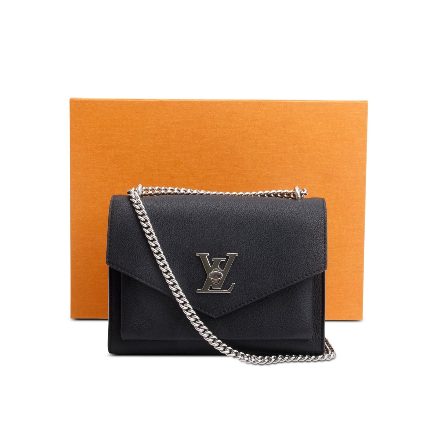 Louis Vuitton Black Soft Calf Leather MyLockMe Chain Bag