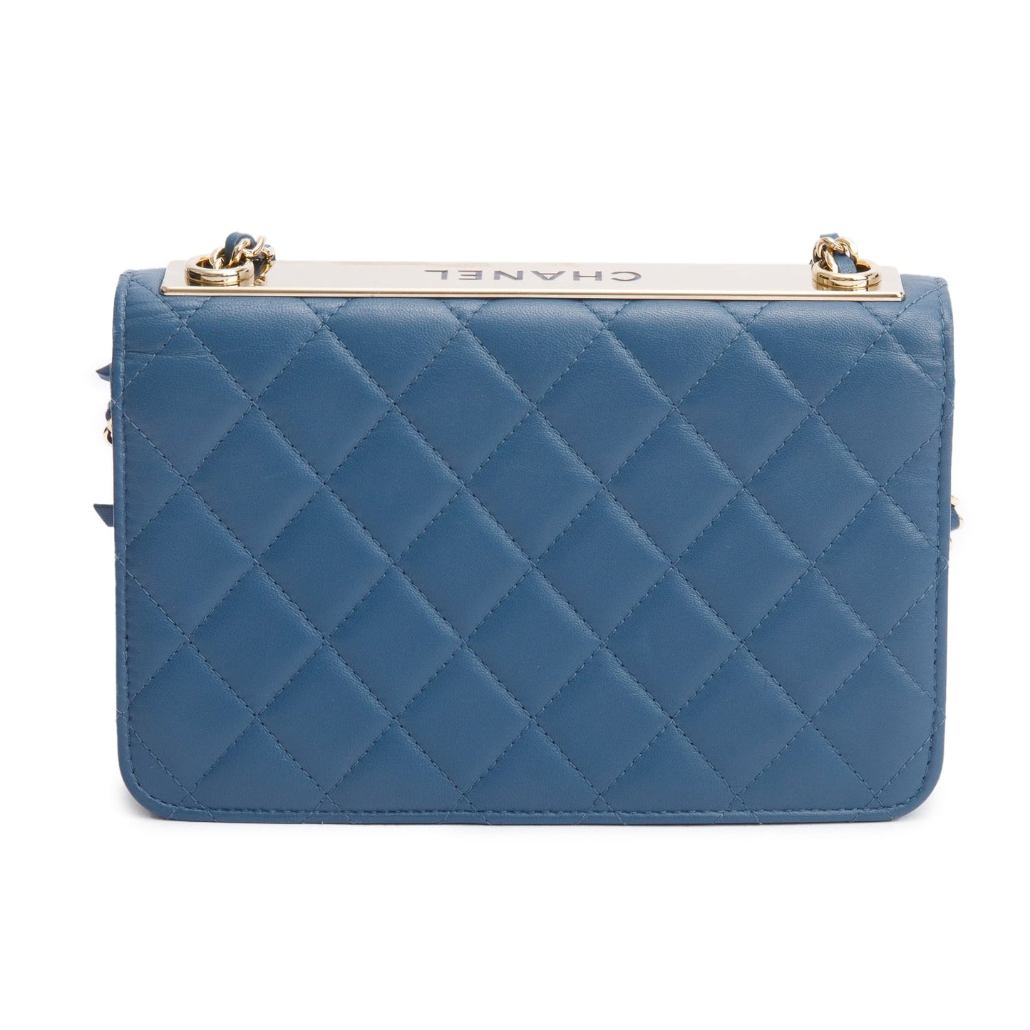 Chanel Blue Lambskin Leather Trendy CC Wallet on Chain