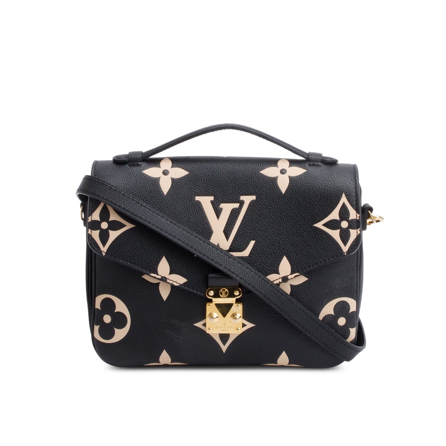 Louis Vuitton Black/Beige Bicolor Monogram Empreinte Leather Pochette Metis