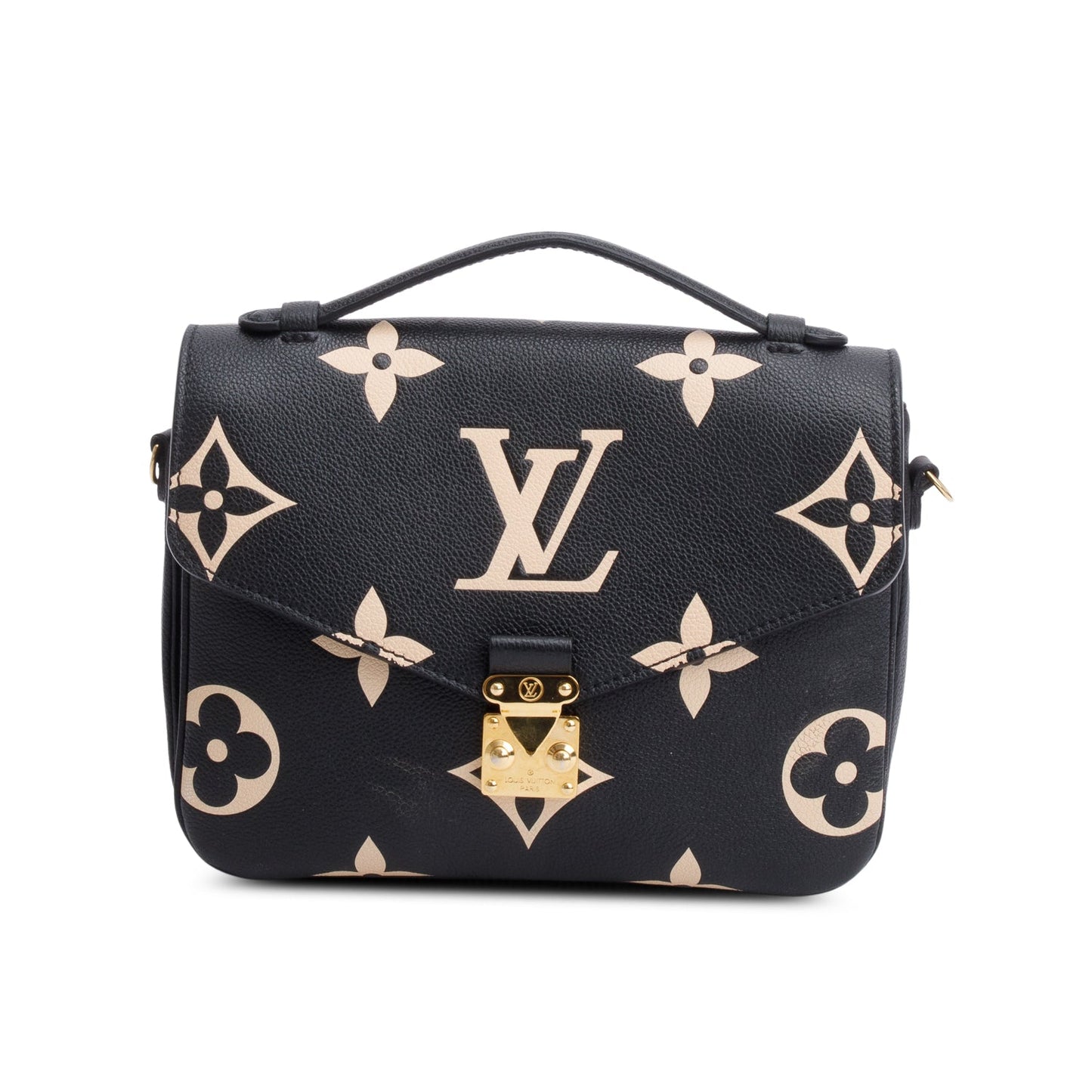 Louis Vuitton Black/Beige Bicolor Monogram Empreinte Leather Pochette Metis