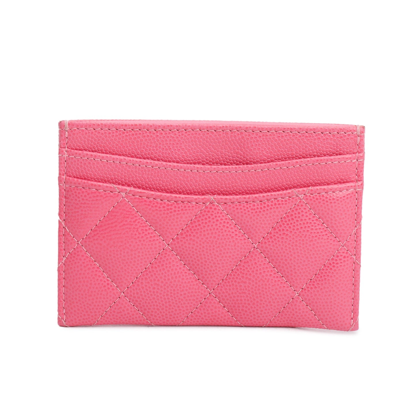 Chanel Pink Caviar Leather Classic Card Holder