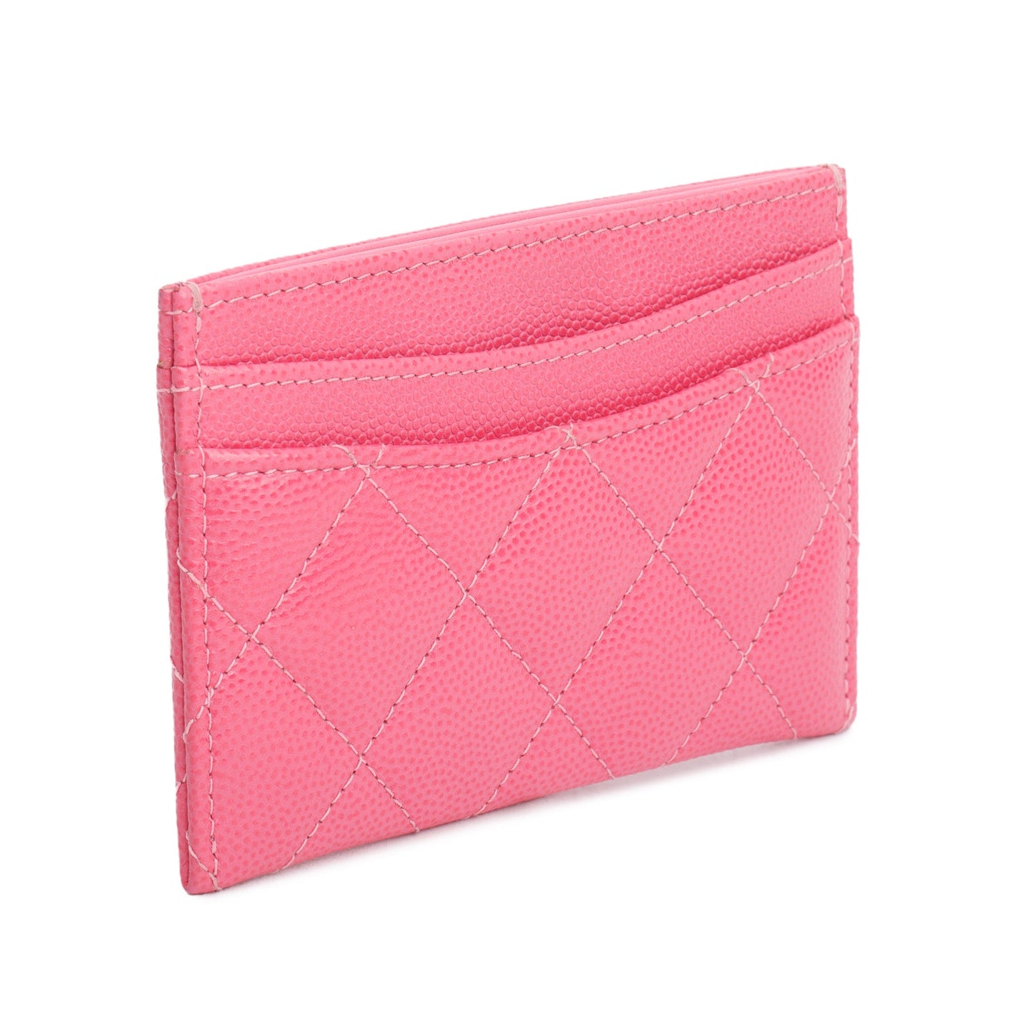 Chanel Pink Caviar Leather Classic Card Holder