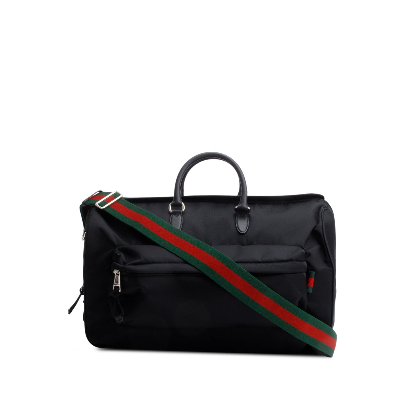 Gucci Black Nylon Web Large Duffle Bag