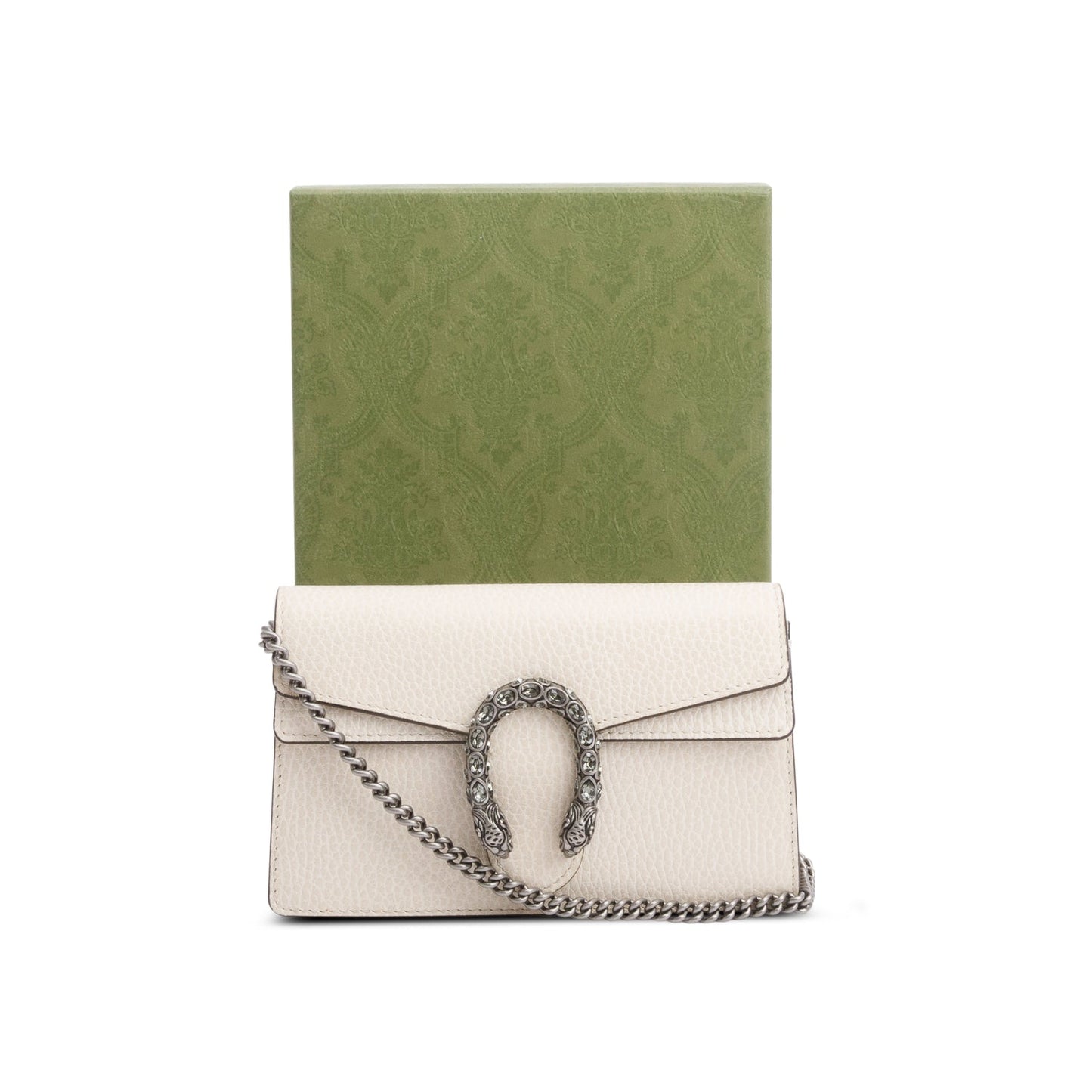 Gucci Dionysus White Leather Dionysus Super Mini Bag