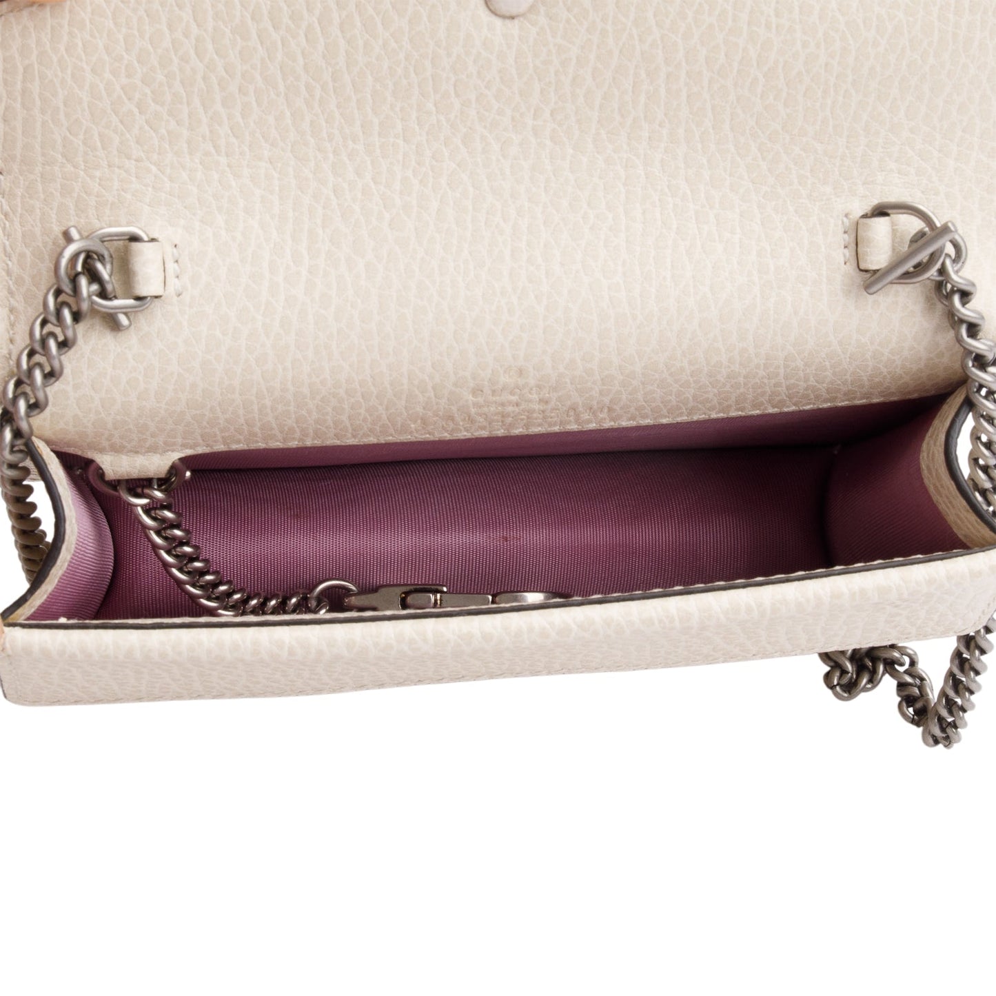 Gucci Dionysus White Leather Dionysus Super Mini Bag