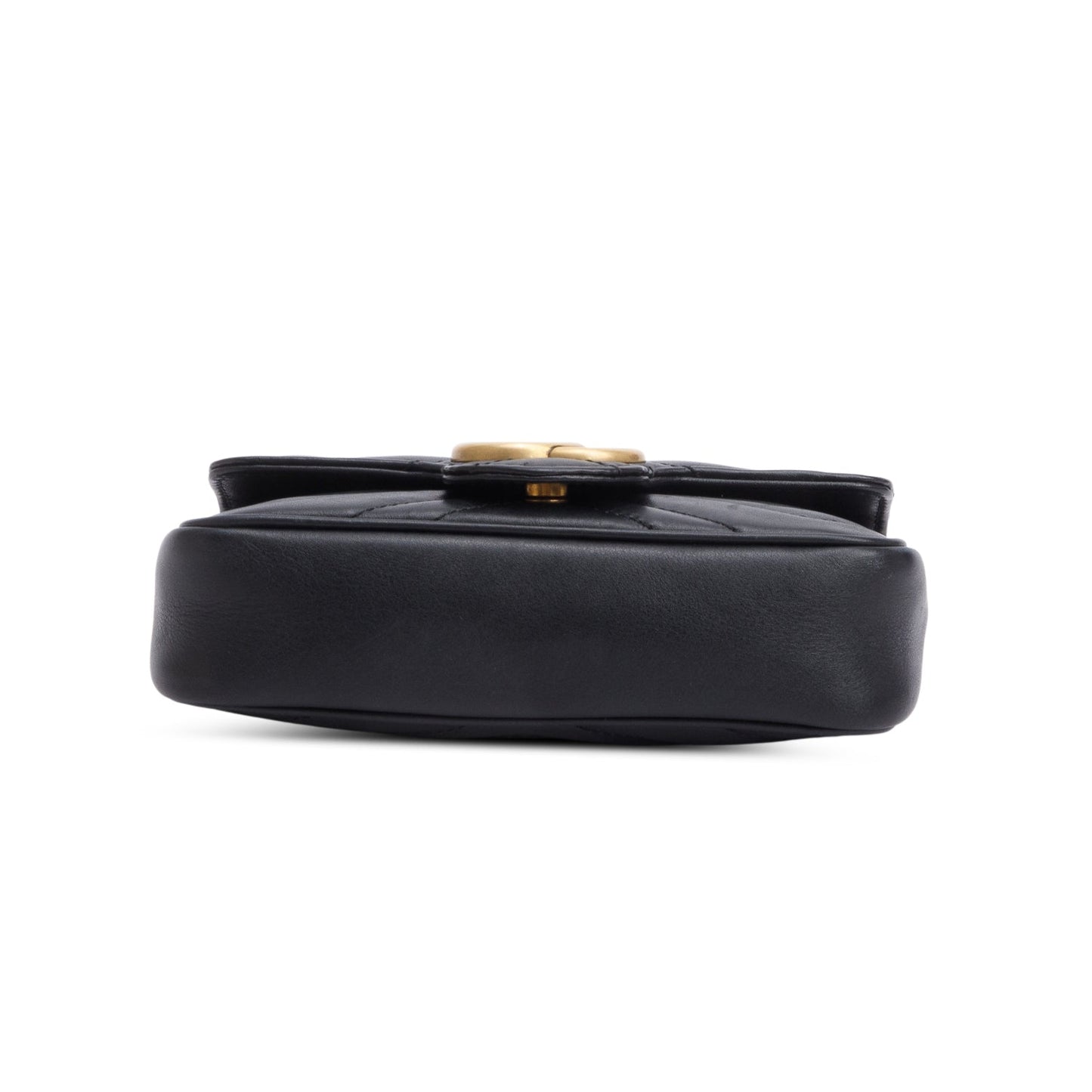 Gucci Black GG Marmont Matelasse Leather Super Mini Bag