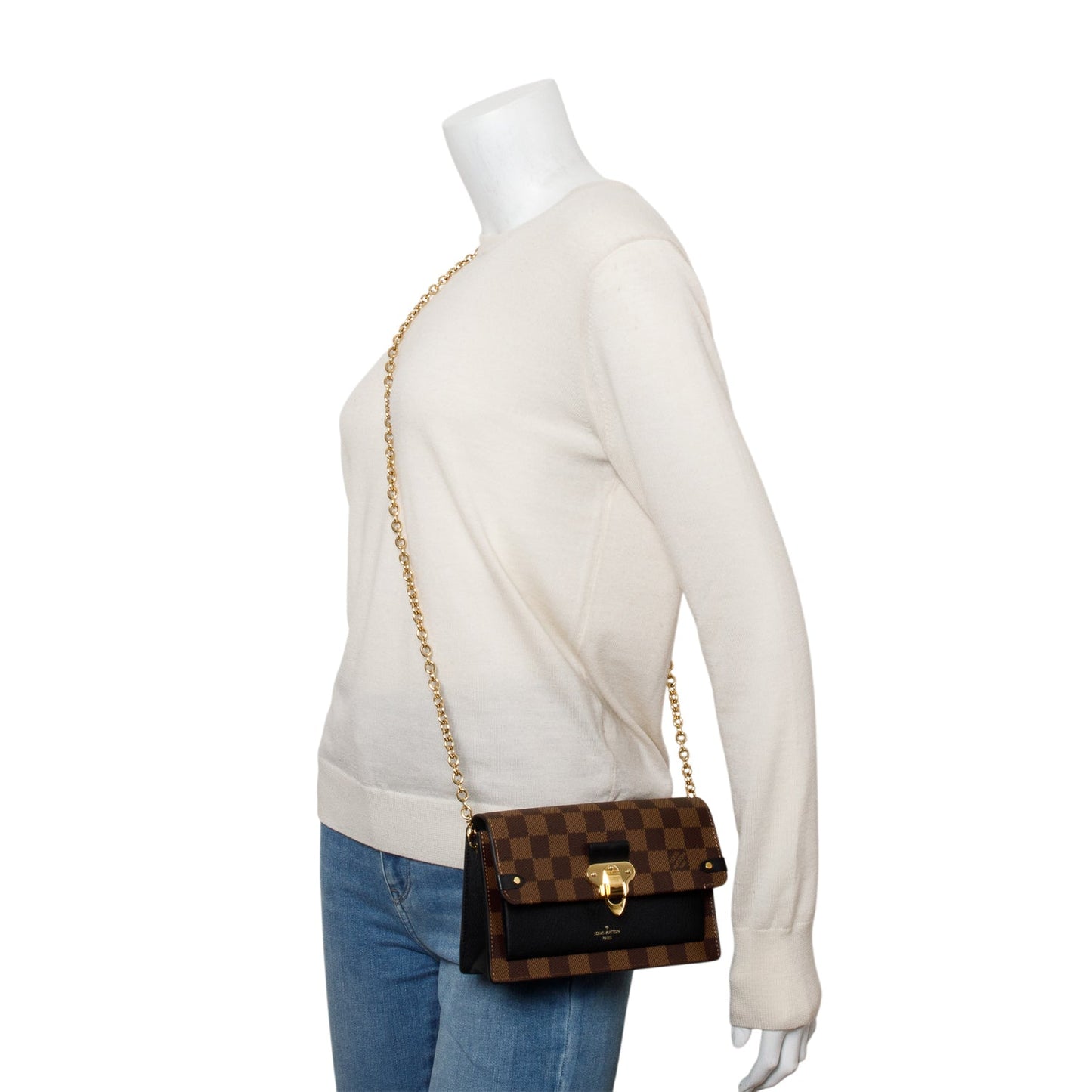 Louis Vuitton 2022 Damier Ebene Vavin Chain Wallet