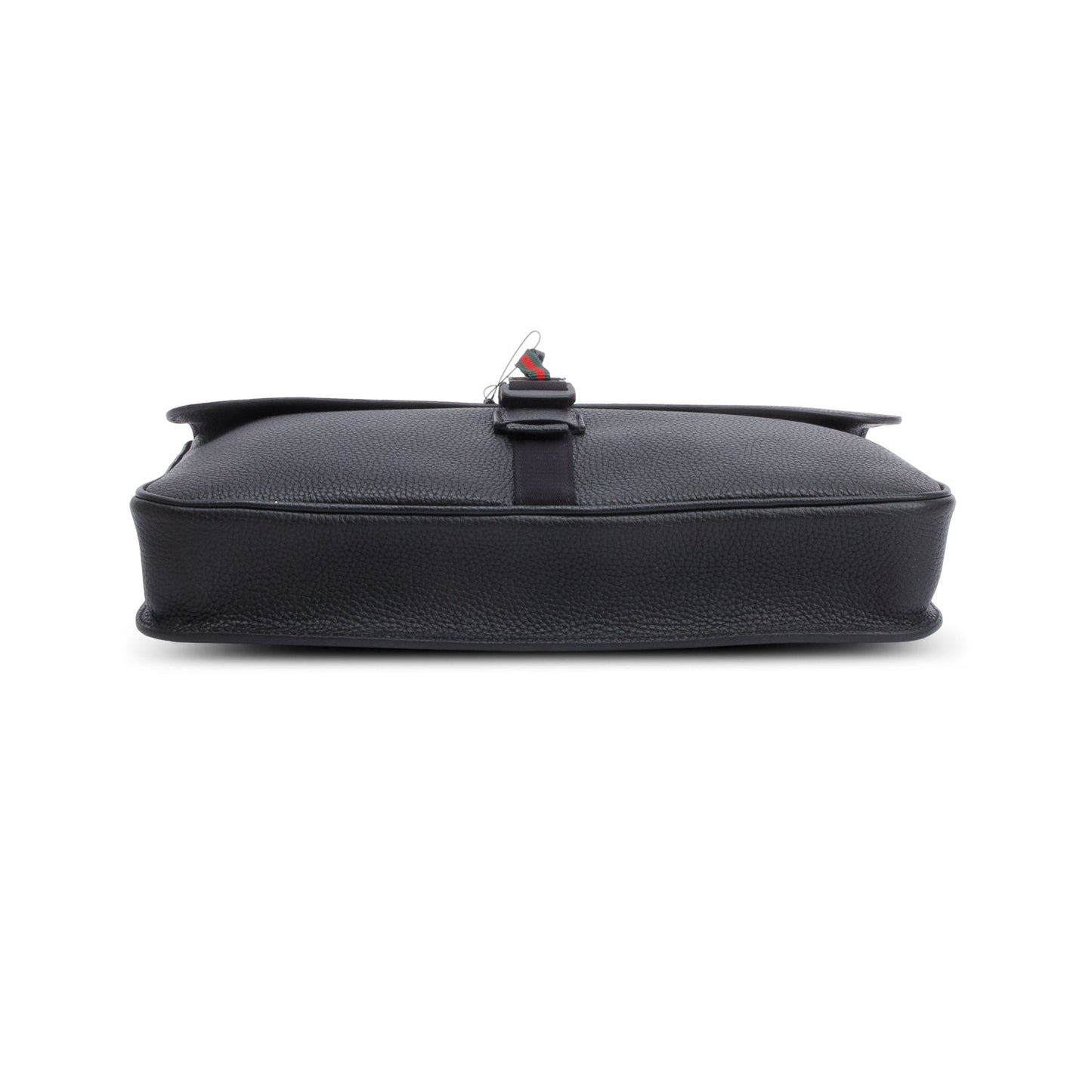 Gucci Black Calfskin Leather Web Medium Business Case