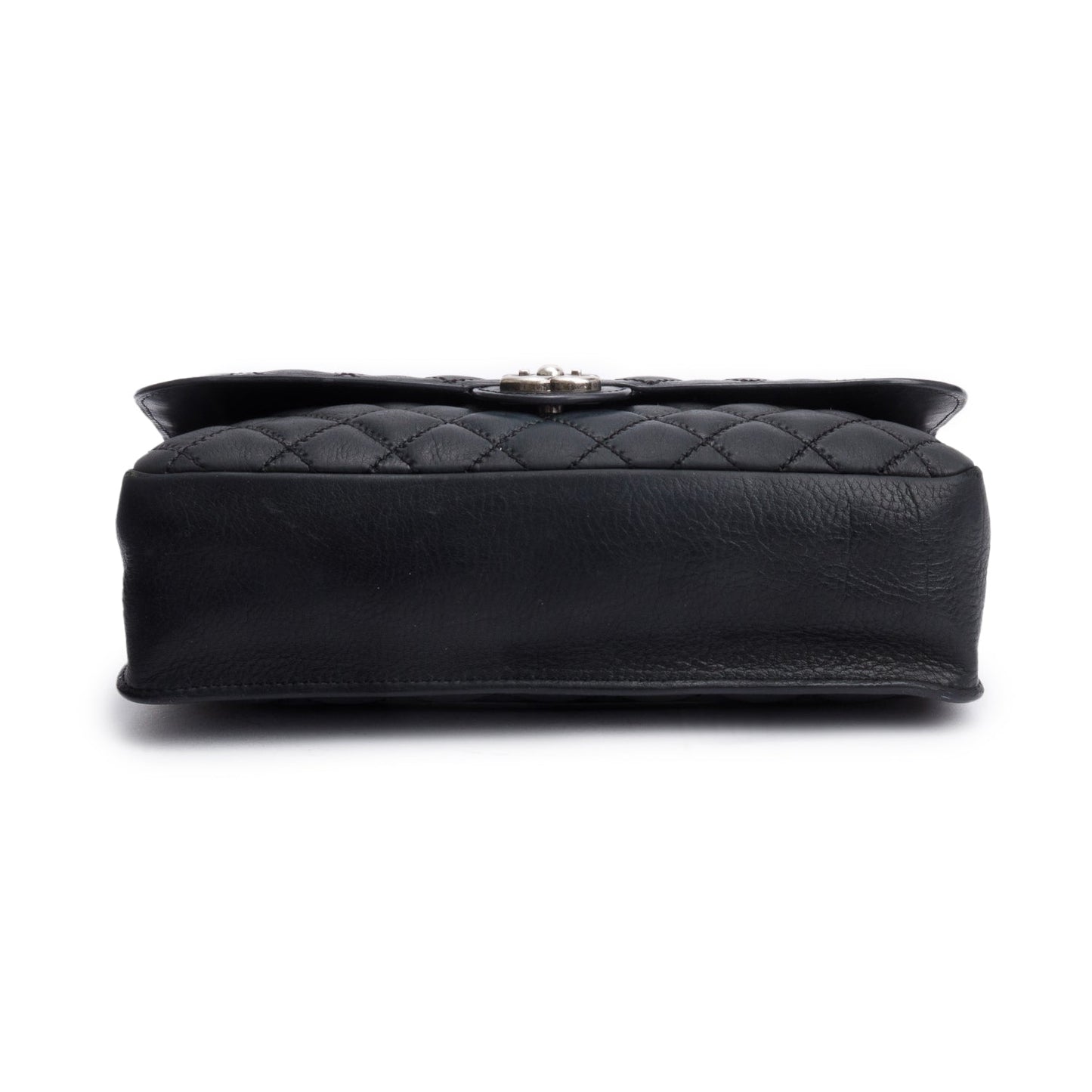 Chanel Black Ultimate Stitch Soft Calfskin Leather Flap Bag
