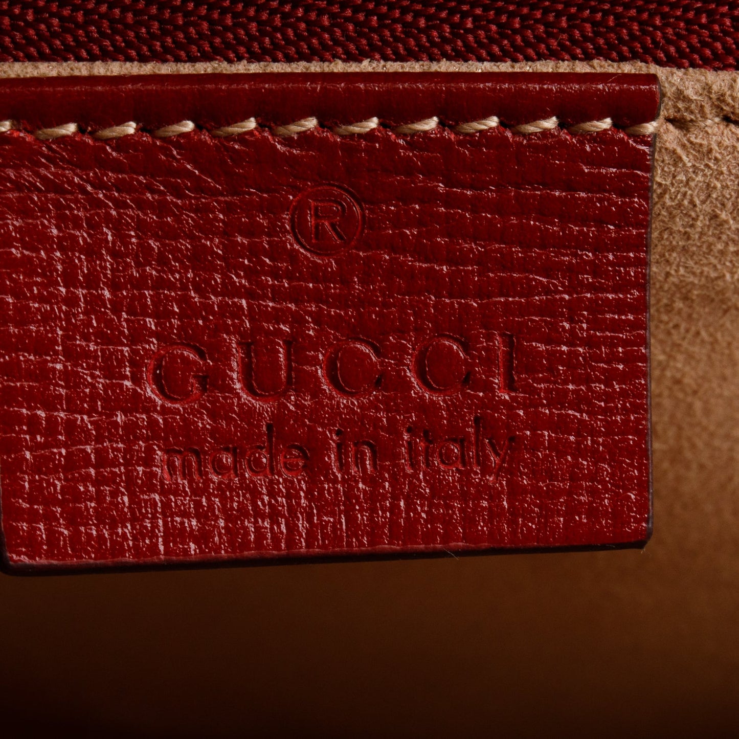 Gucci GG Supreme Canvas Red Leather Trim Horsebit 1955 Small Shoulder Bag