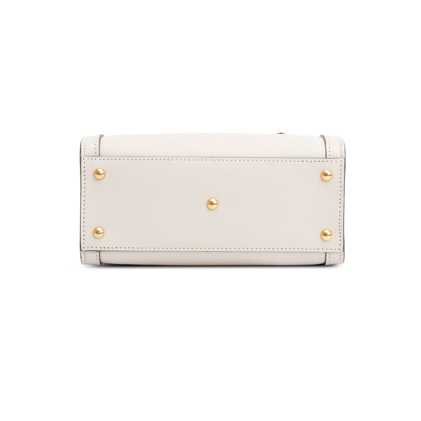 Gucci White Calfskin Leather Diana Small Tote Bag