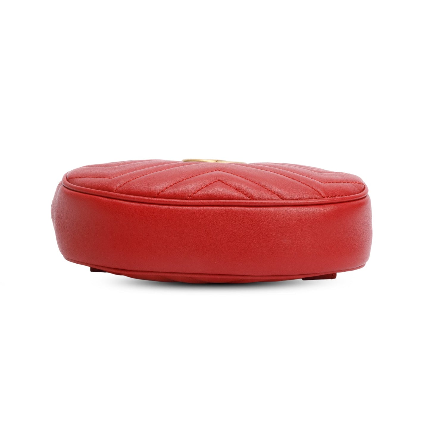 Gucci Red GG Marmont Matelasse Leather Belt Bag, Size 65