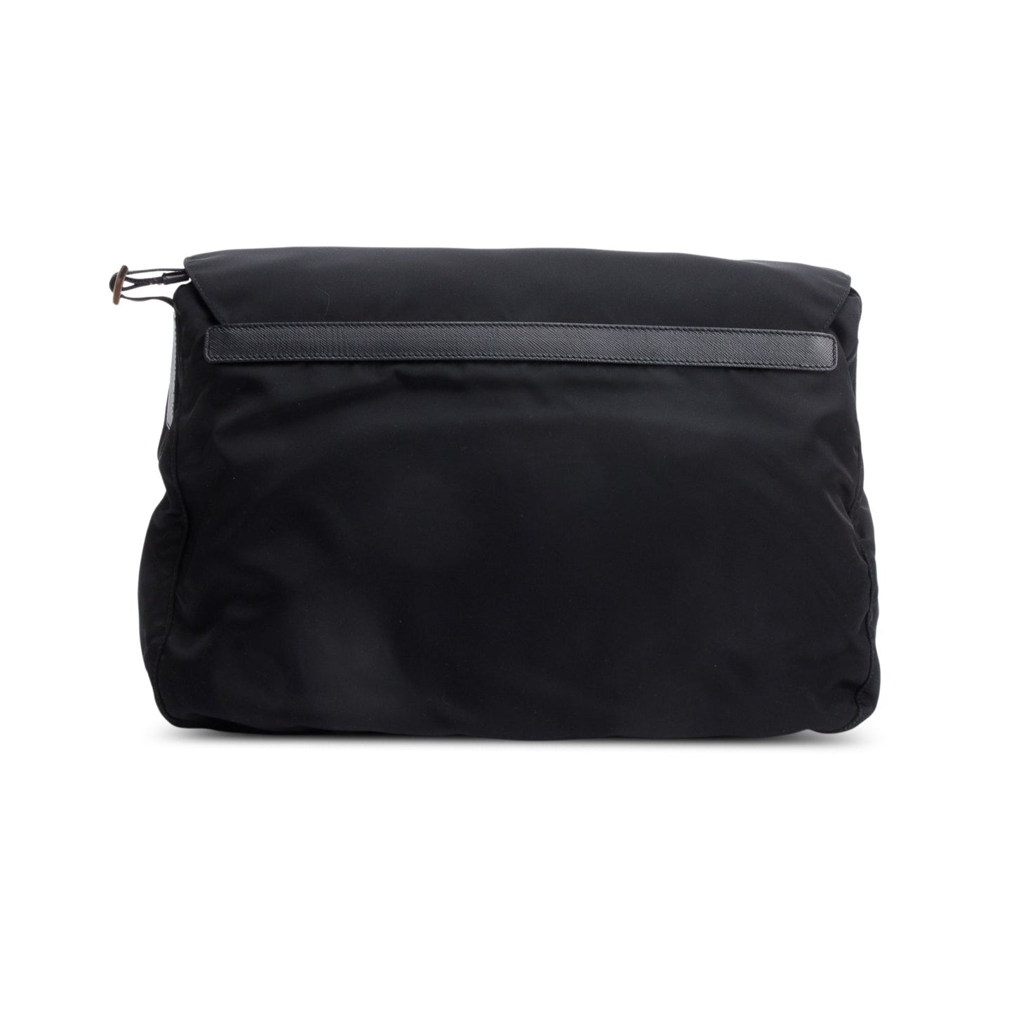 Prada Black Nylon Vela Sport Buckle Messenger Bag