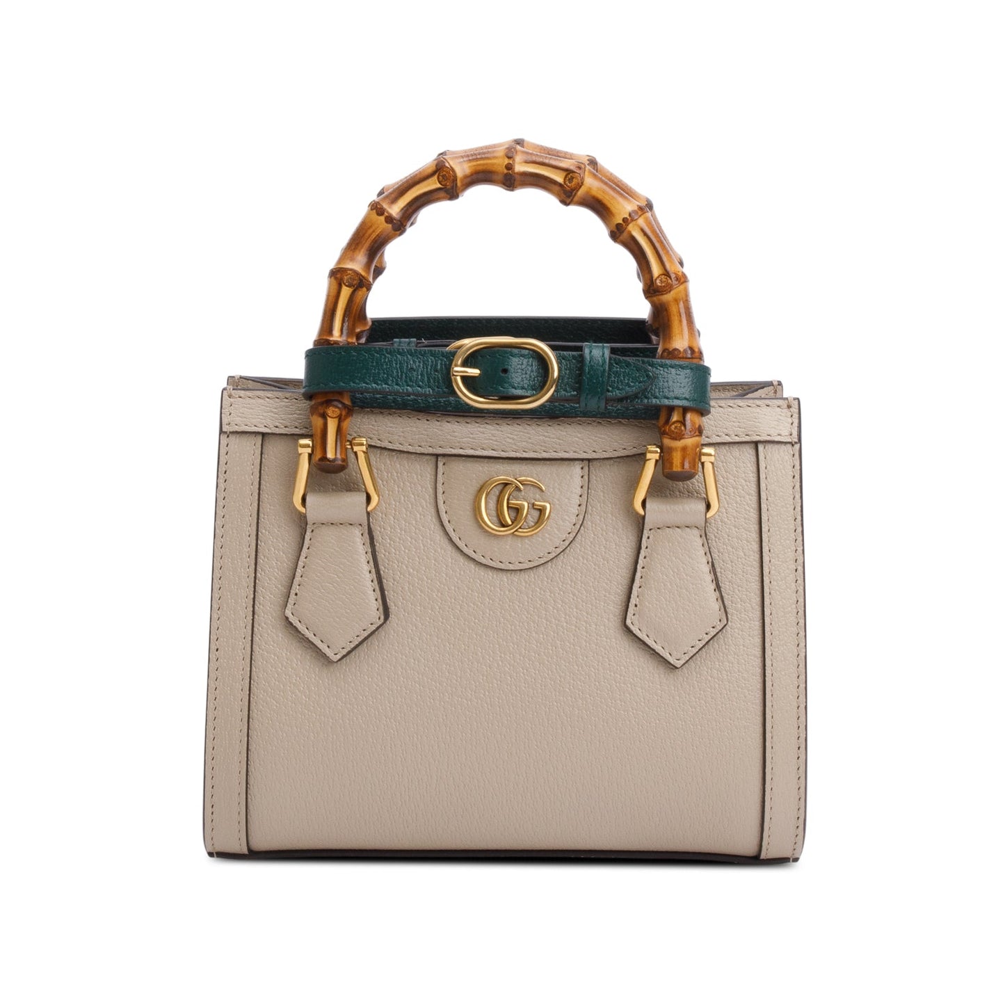 Gucci Taupe Calfskin Leather Diana Small Tote Bag