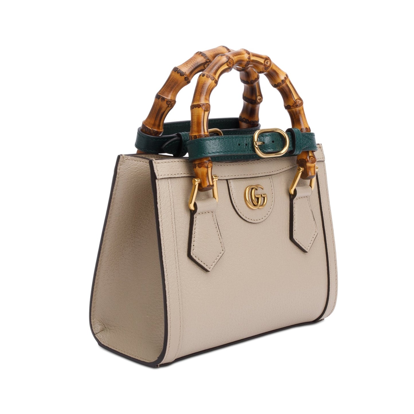 Gucci Taupe Calfskin Leather Diana Small Tote Bag