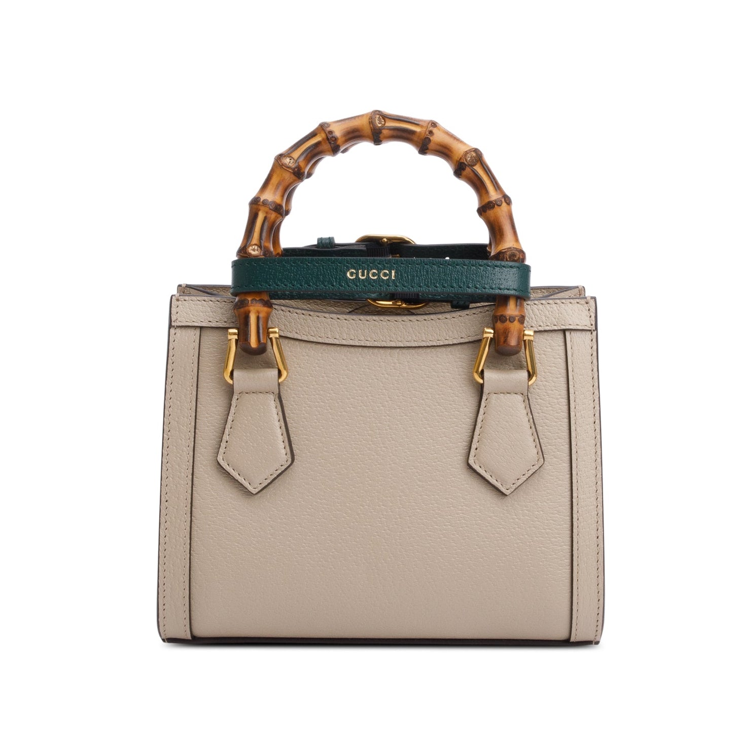 Gucci Taupe Calfskin Leather Diana Small Tote Bag