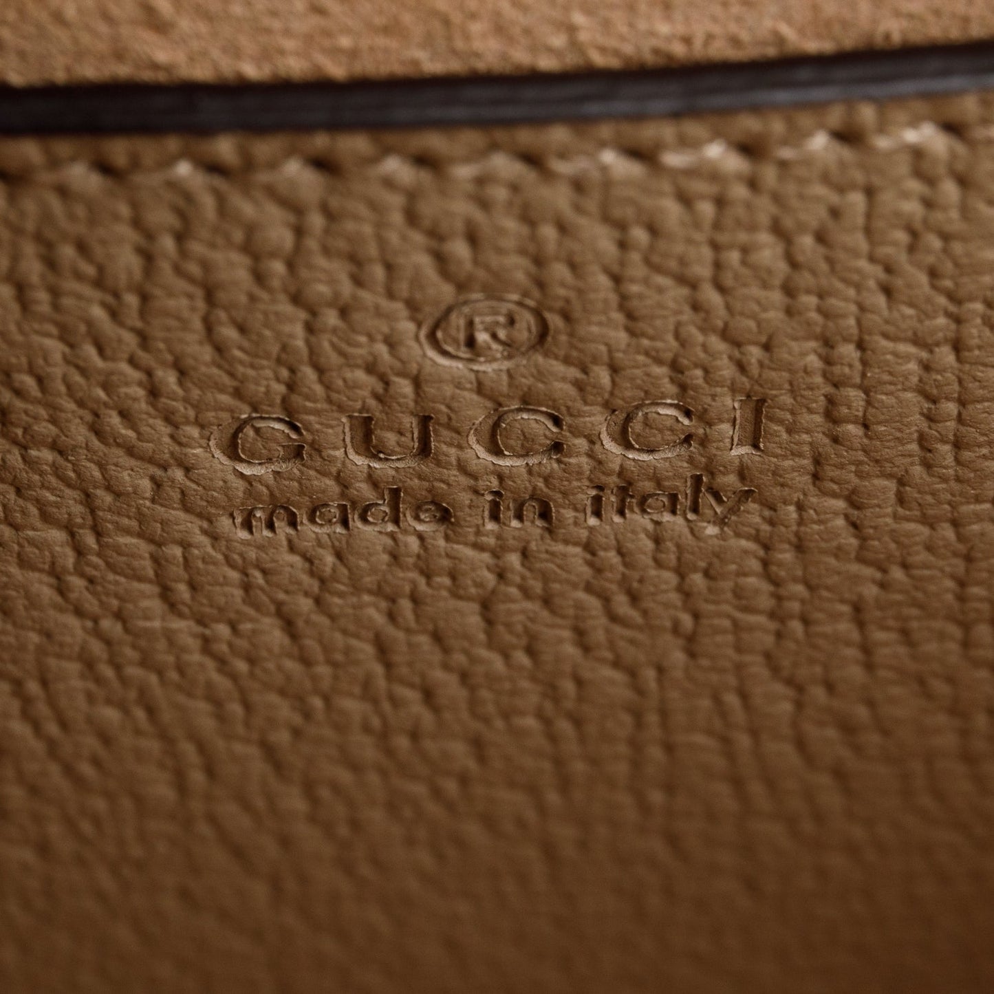 Gucci Taupe Calfskin Leather Diana Small Tote Bag