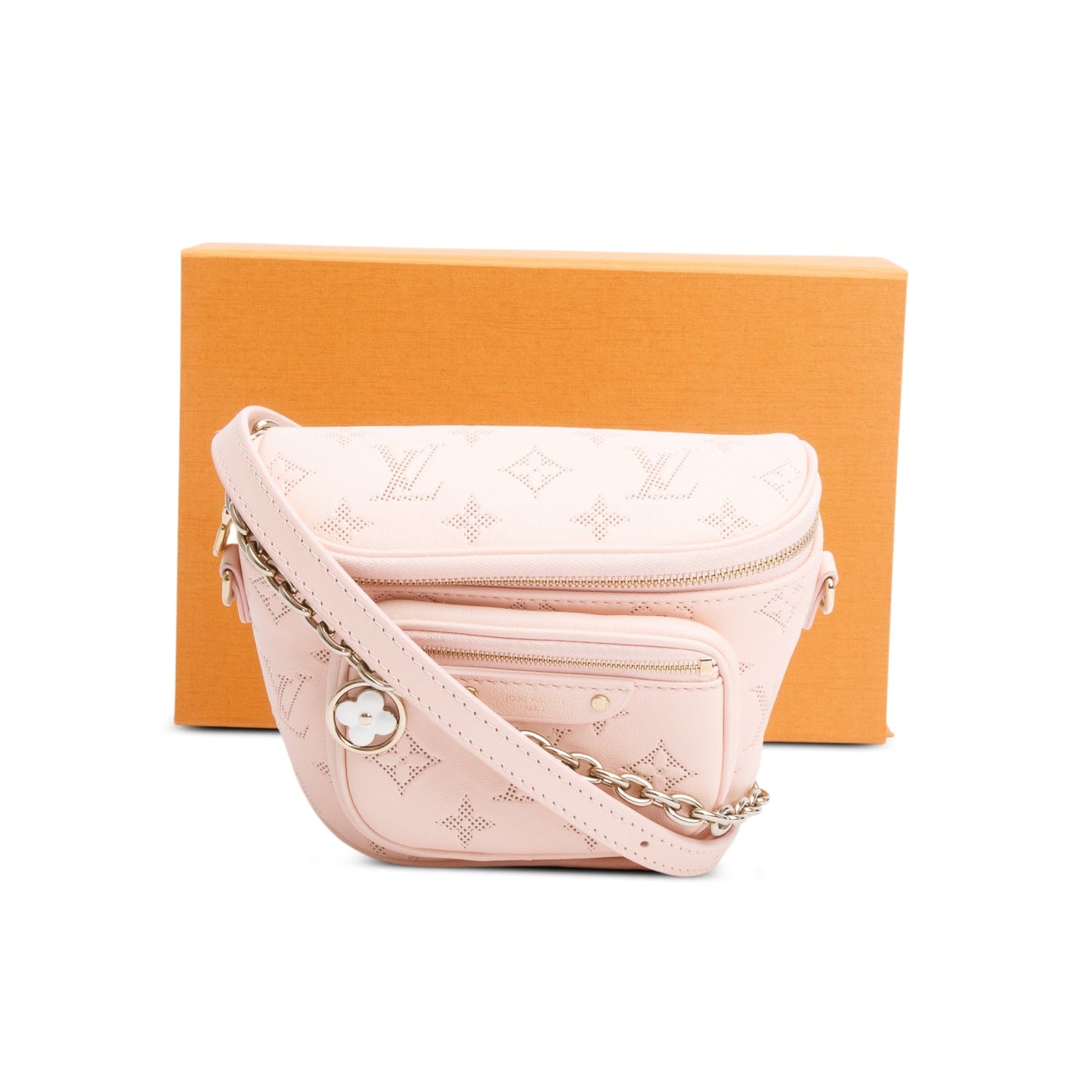 Louis Vuitton Pink Monogram Soft Calf Leather Special Edition Flower Mini Bumbag