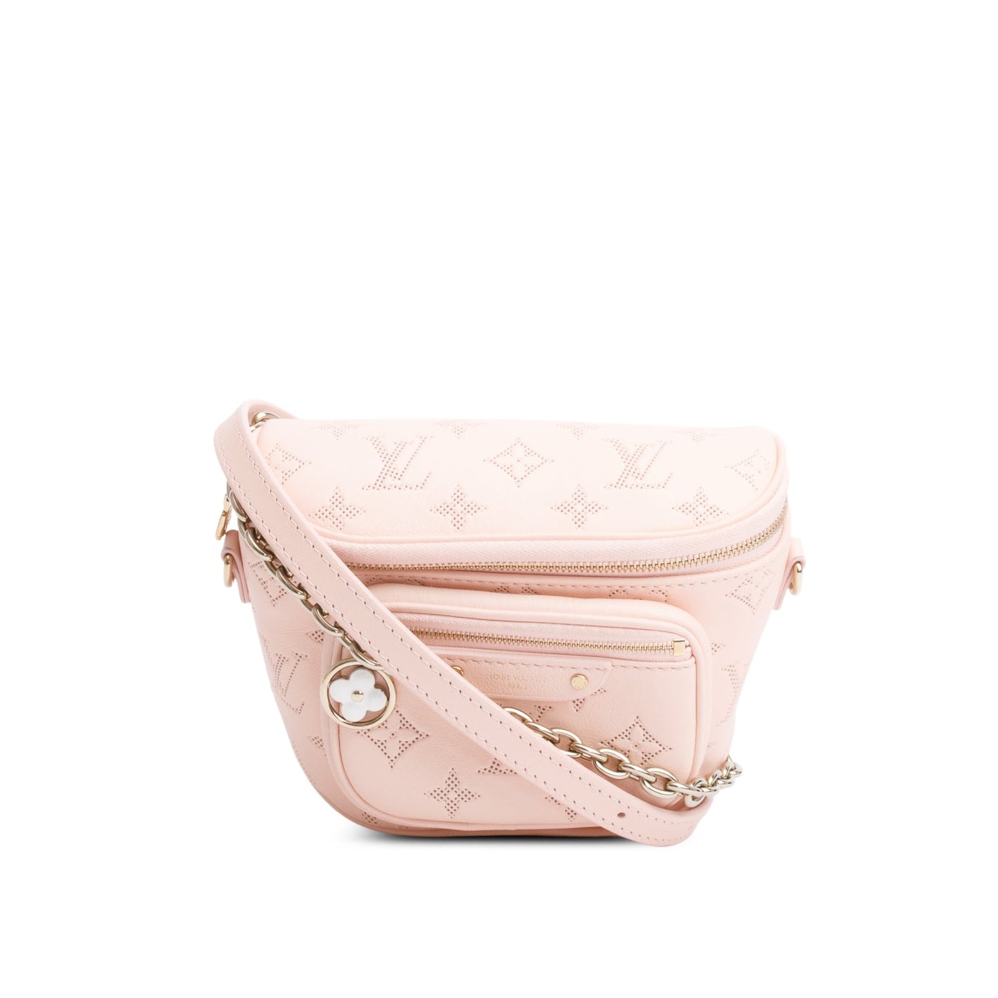 Louis Vuitton Pink Monogram Soft Calf Leather Special Edition Flower Mini Bumbag