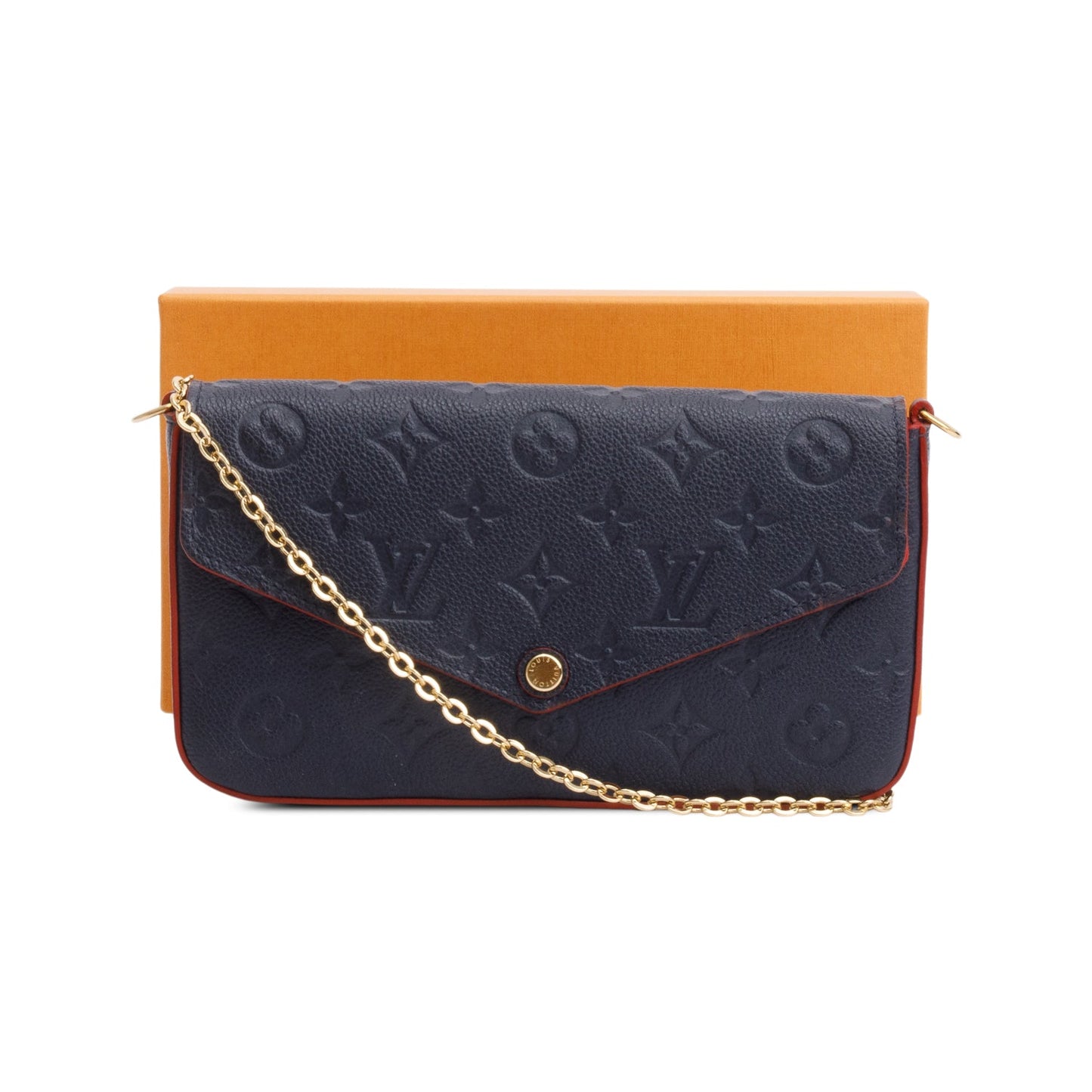 Louis Vuitton Marine Rouge Monogram Empreinte Leather Felicie Pochette