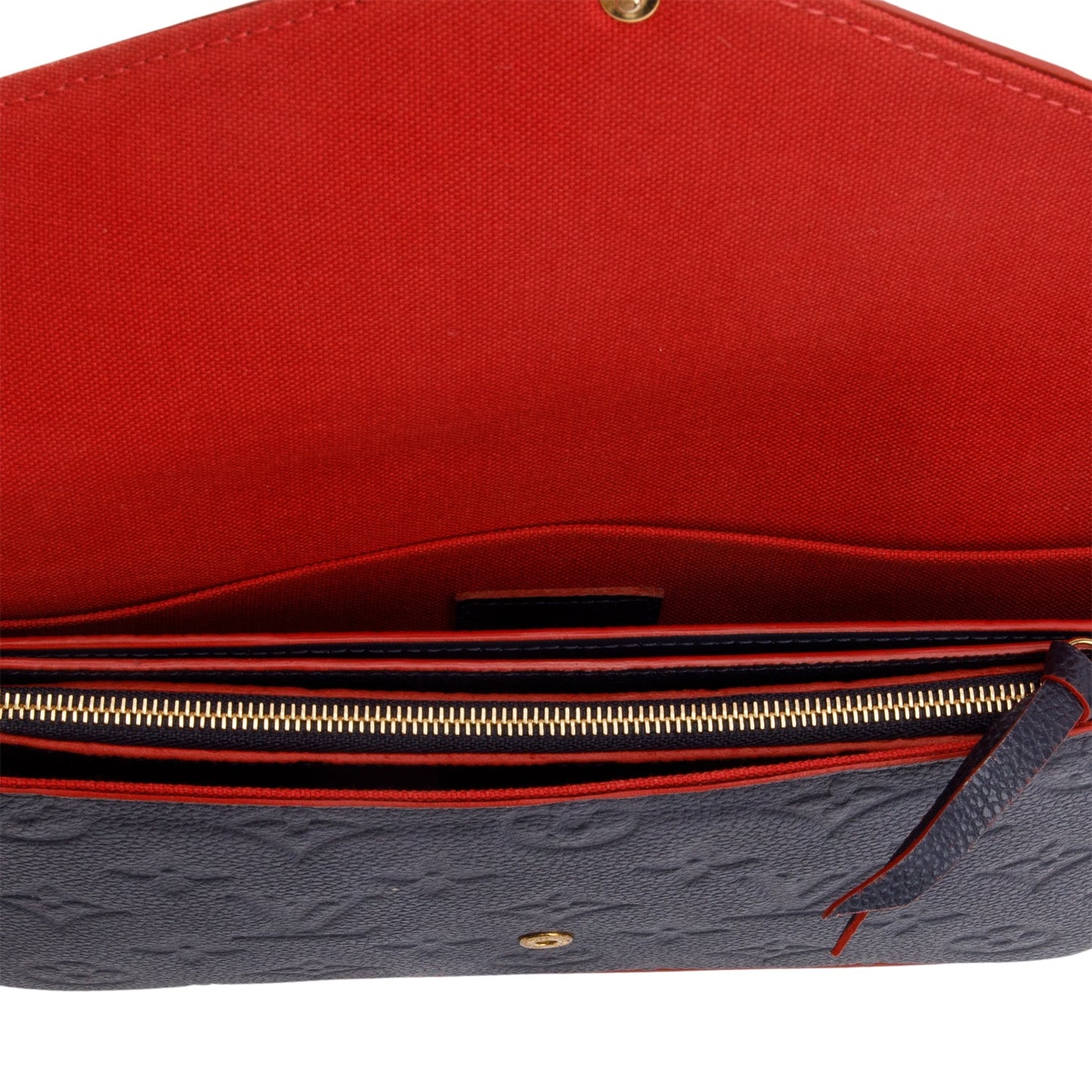 Louis Vuitton Marine Rouge Monogram Empreinte Leather Felicie Pochette