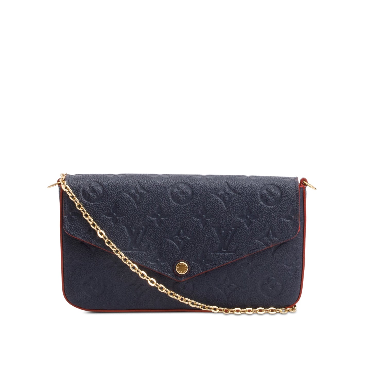 Louis Vuitton Marine Rouge Monogram Empreinte Leather Felicie Pochette