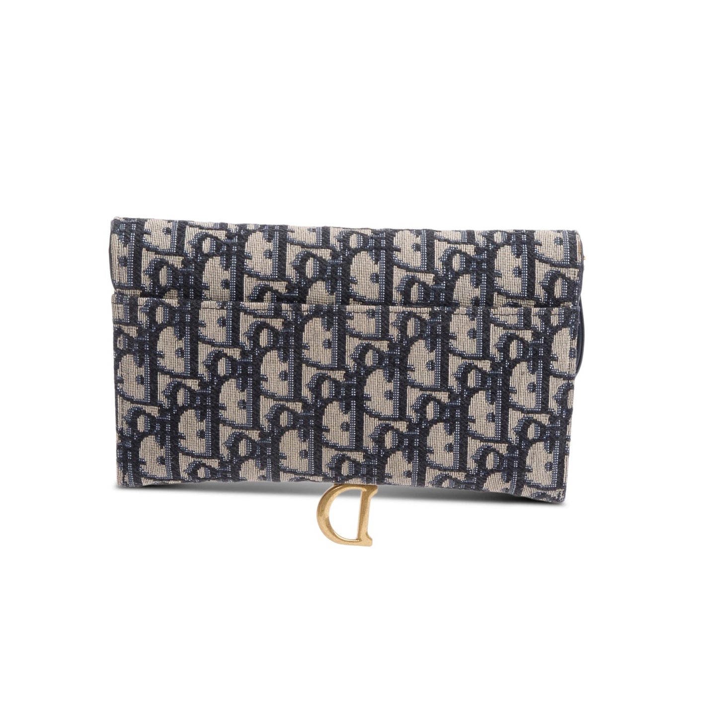 Christian Dior Oblique Jacquard Saddle Pouch with Chain