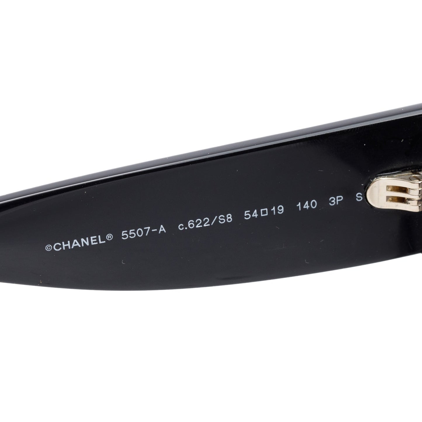 Chanel 5507-A Black Acetate Rectangle Polarized Sunglasses 5507-A