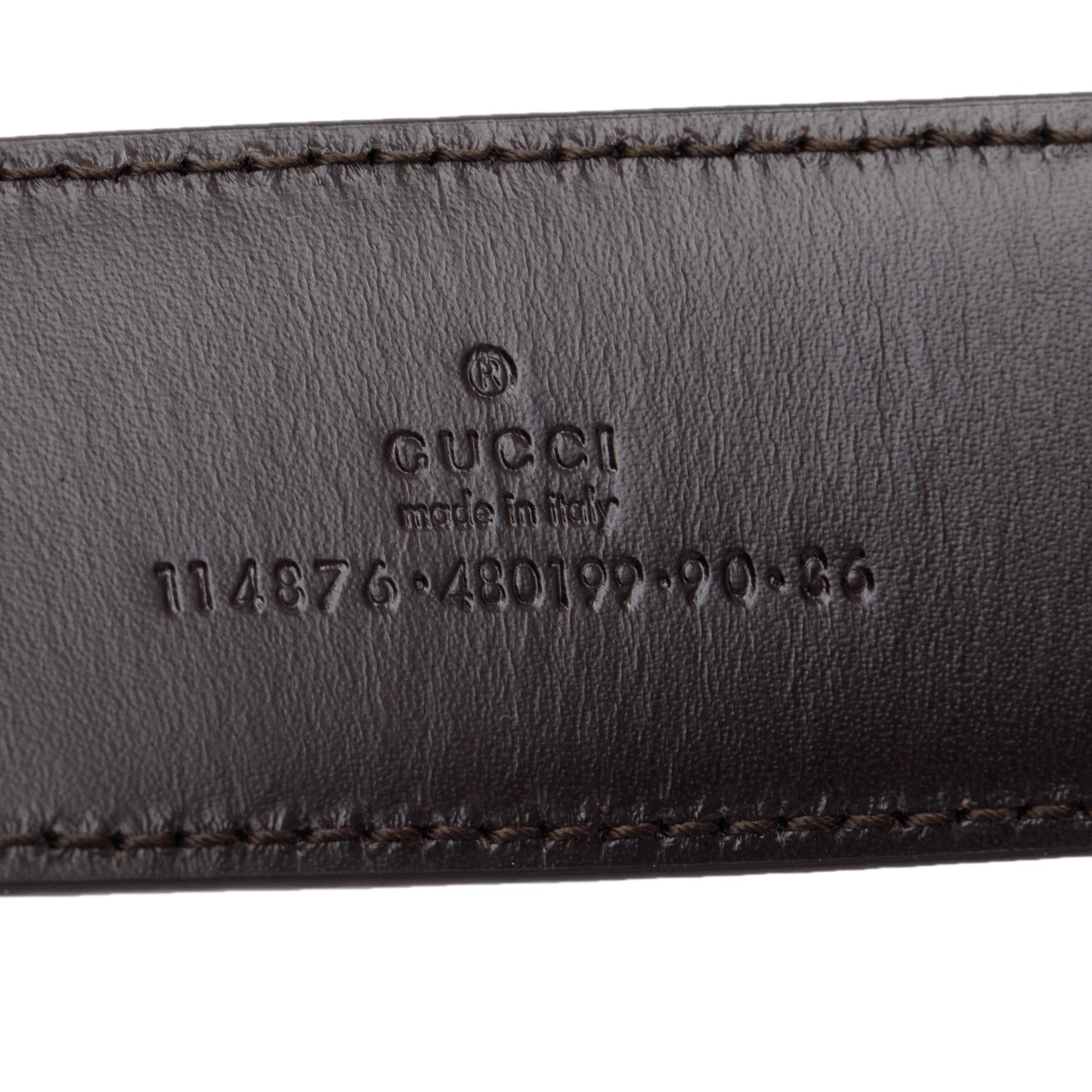 Gucci Brown Singature Leather Interlocking G Belt, 90 36