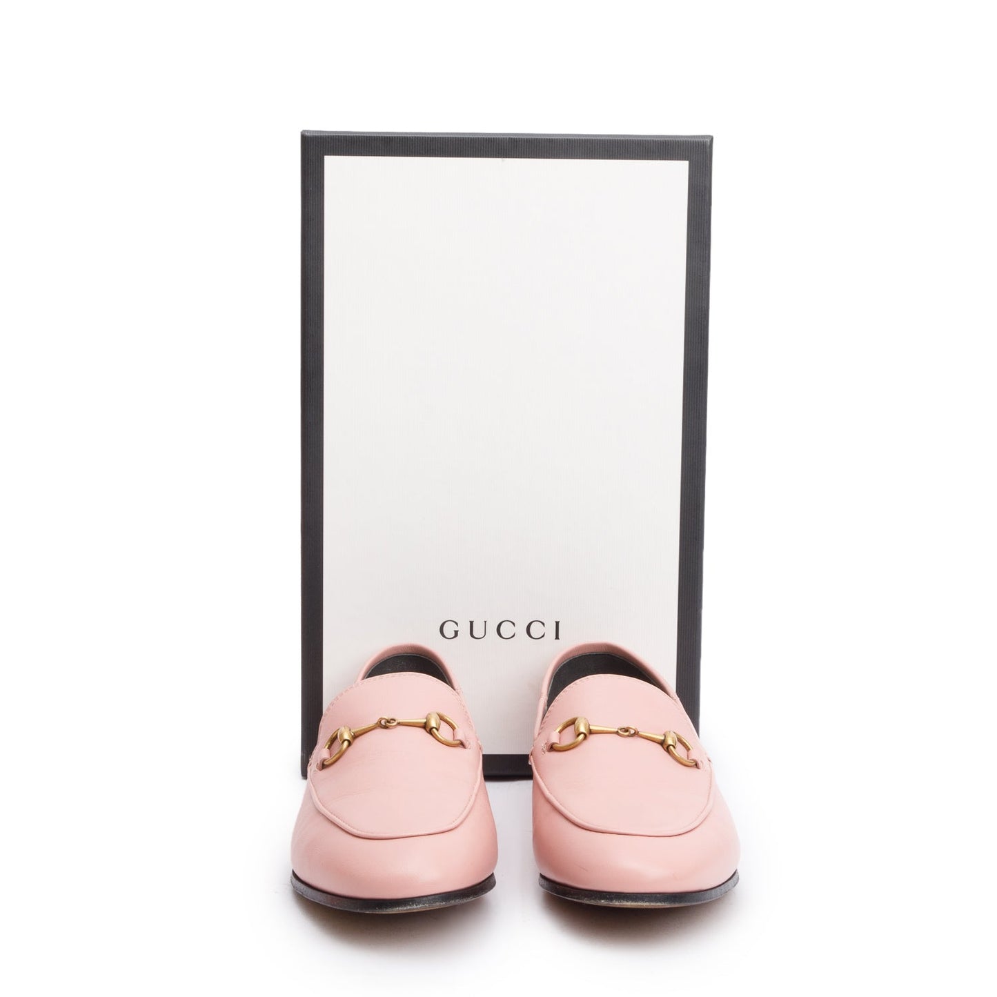 Gucci Pink Calfskin Leather Horsebit Accent Loafers, Size 39