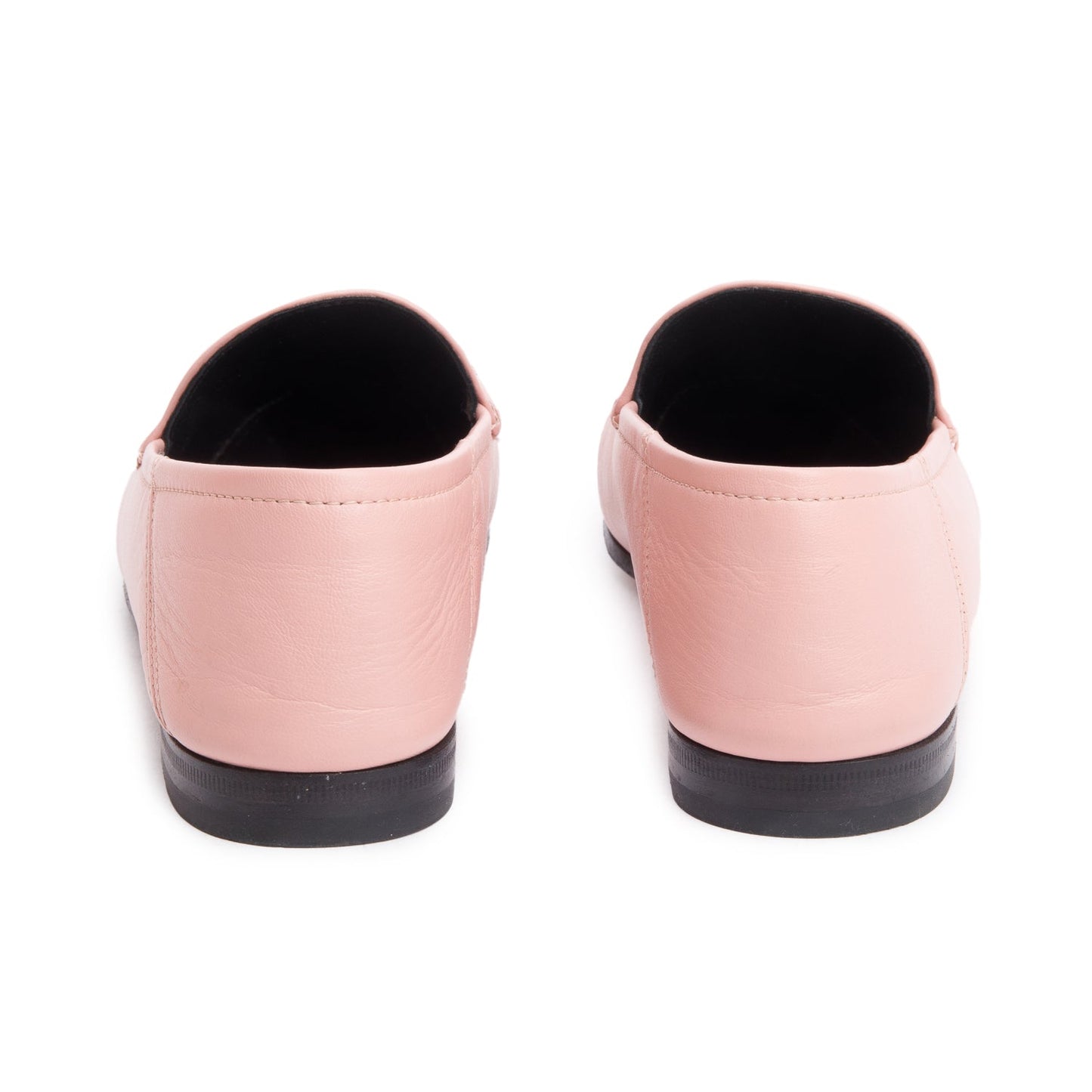 Gucci Pink Calfskin Leather Horsebit Accent Loafers, Size 39